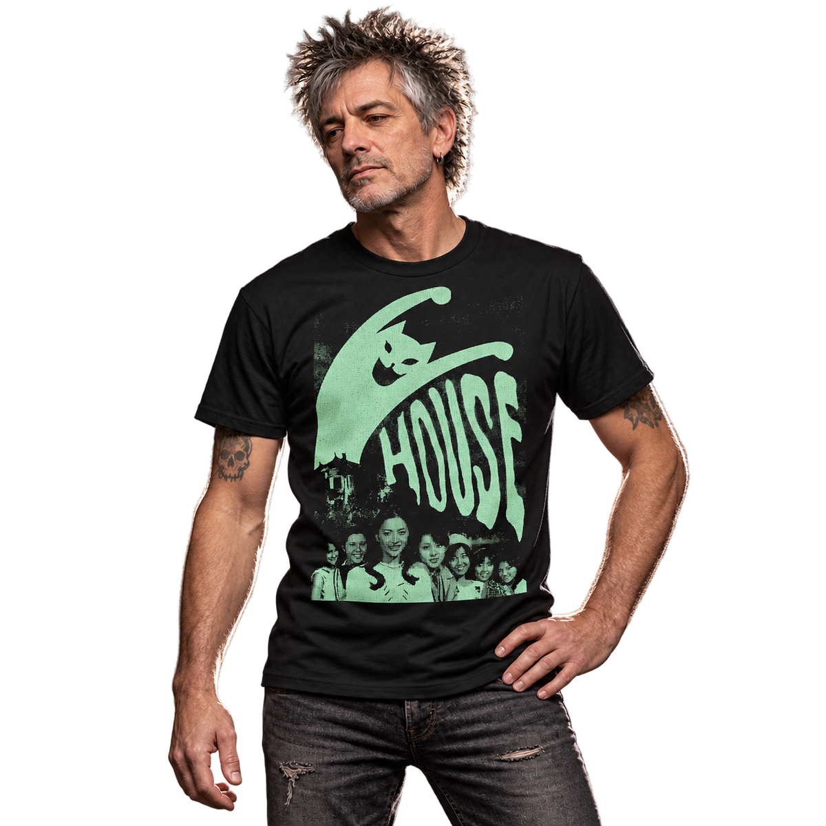 HOUSE (HAUSU) BLANCHE STRETCH T-SHIRT LIMITED GLOW IN THE DARK VERSION