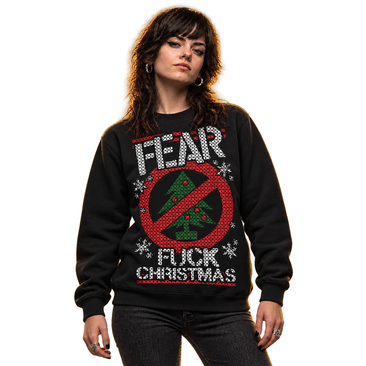 FEAR "F--K CHRISTMAS" CLASSIC UGLY CHRISTMAS SWEATER **LIMITED RELEASE**