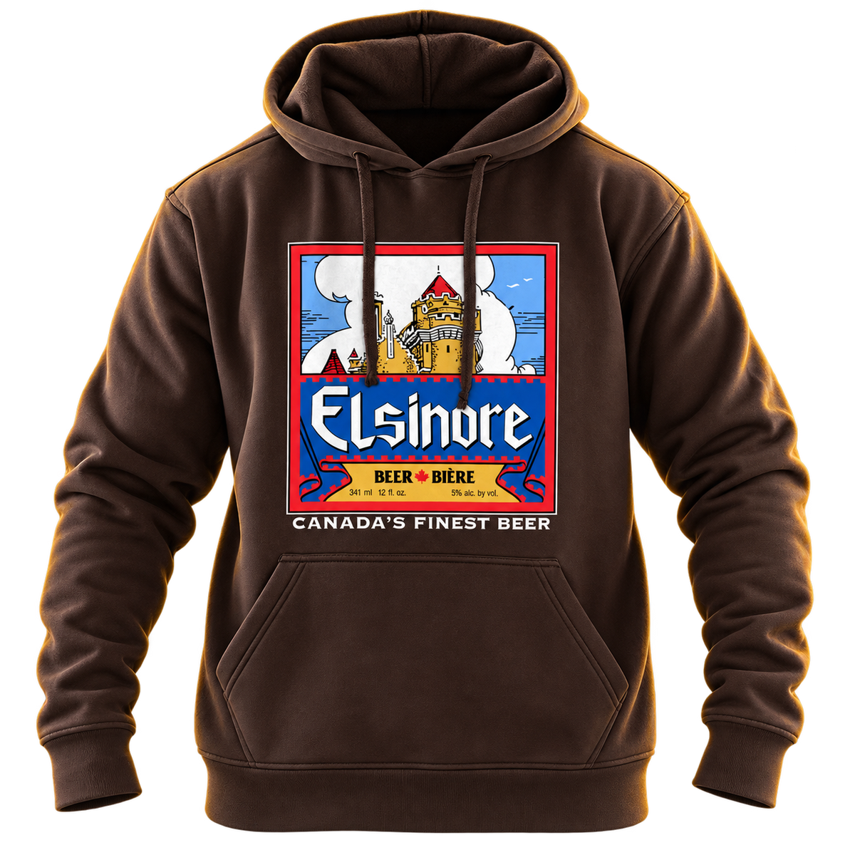 BOB & DOUG MCKENZIE - ELSINORE BEER LOGO HOODED PULLOVER SWEATSHIRT