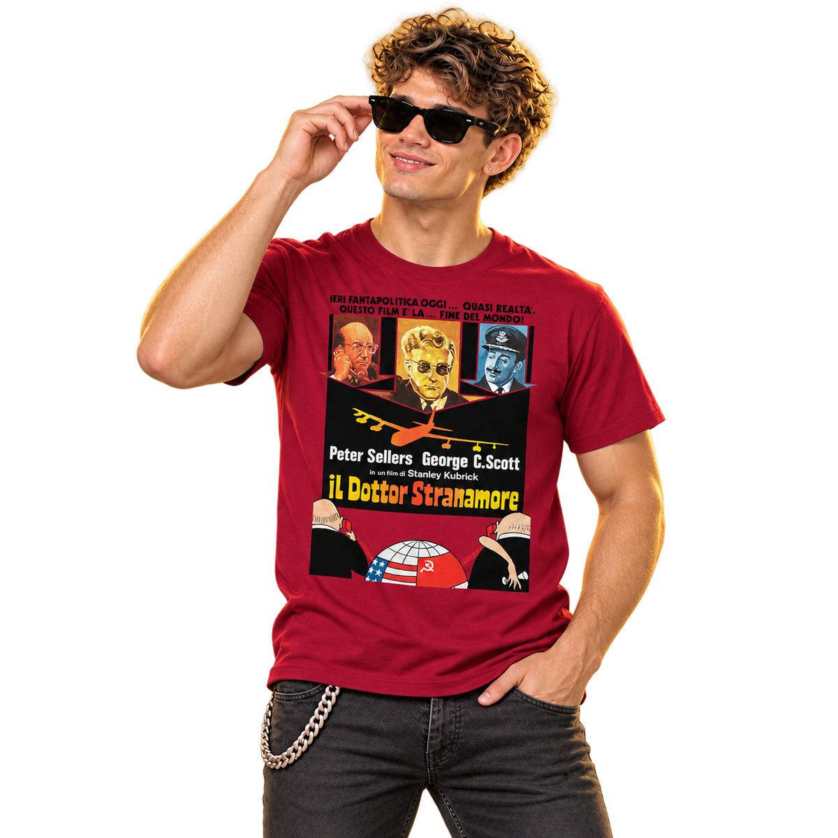 DR. STRANGELOVE, OR: HOW I LEARNED TO STOP WORRYING AND LOVE THE BOMB - ITALIAN POSTER T-SHIRT