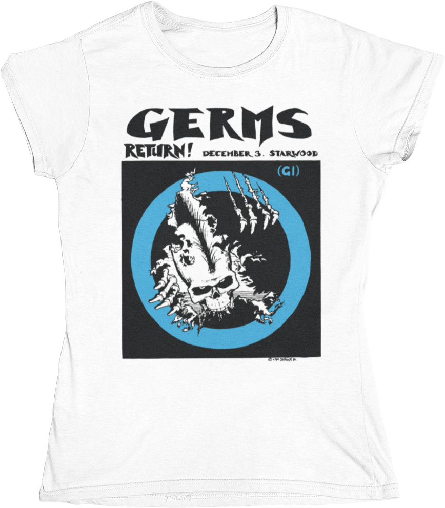 GERMS "STARWOOD" LADIES FITTED WHITE T-SHIRT