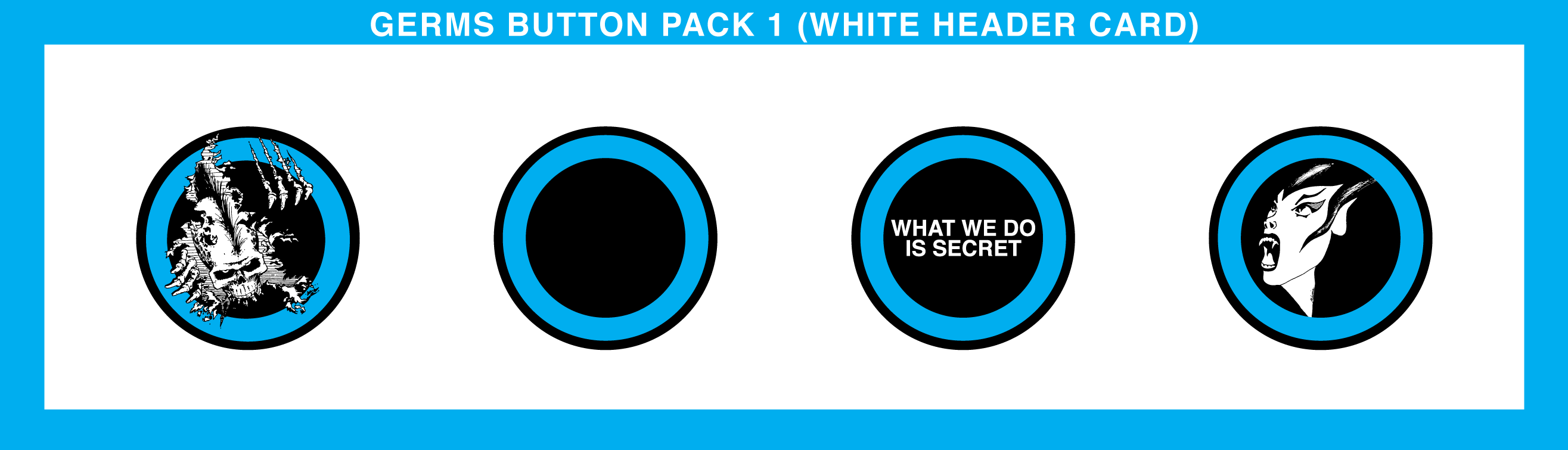 GERMS: WHITE BUTTON PACK