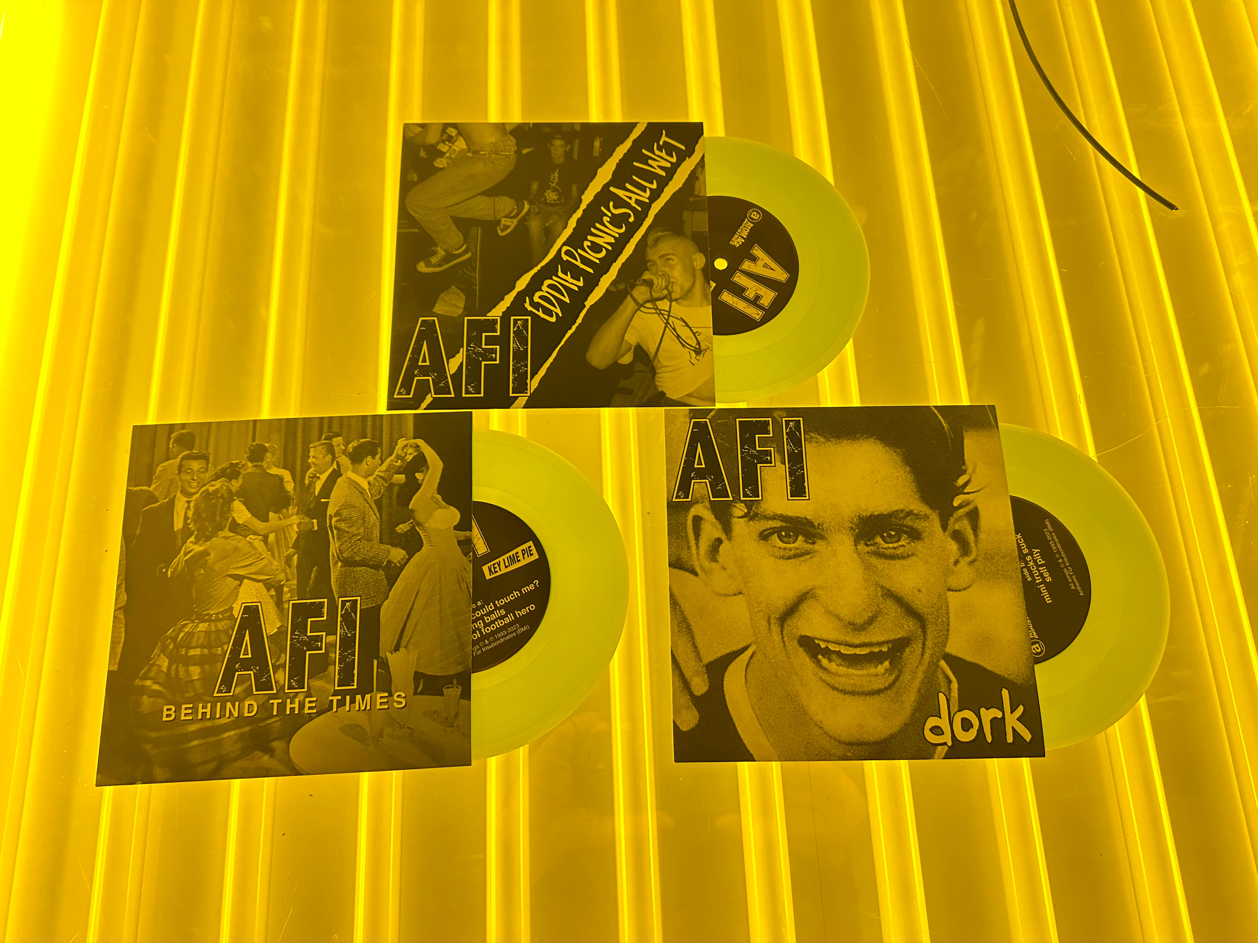 AFI: LIMITED EDITION 3 - 7" VINYL SINGLE GLOW IN THE DARK SET