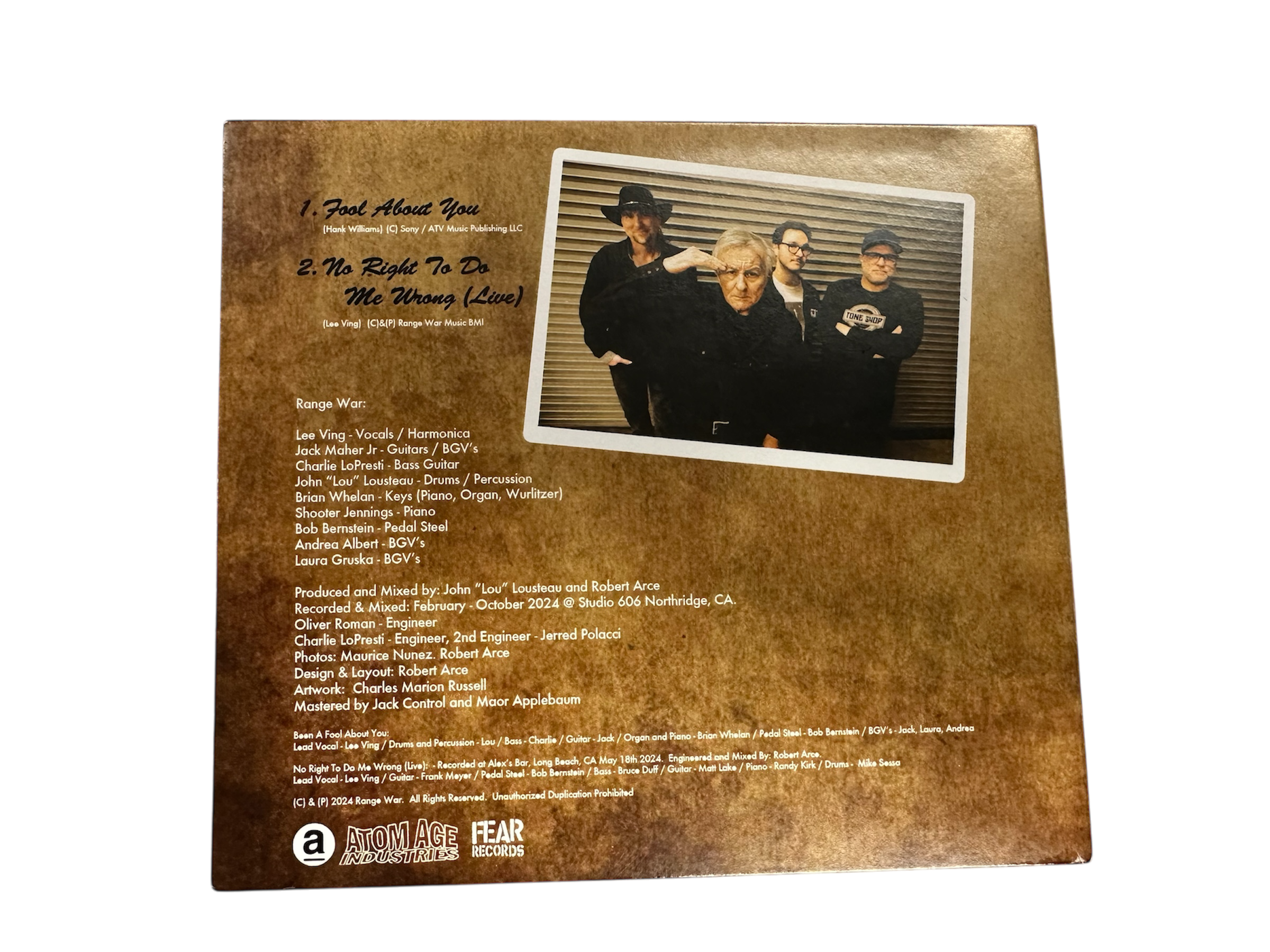 RANGE WAR "FOOL ABOUT YOU" CD SINGLE