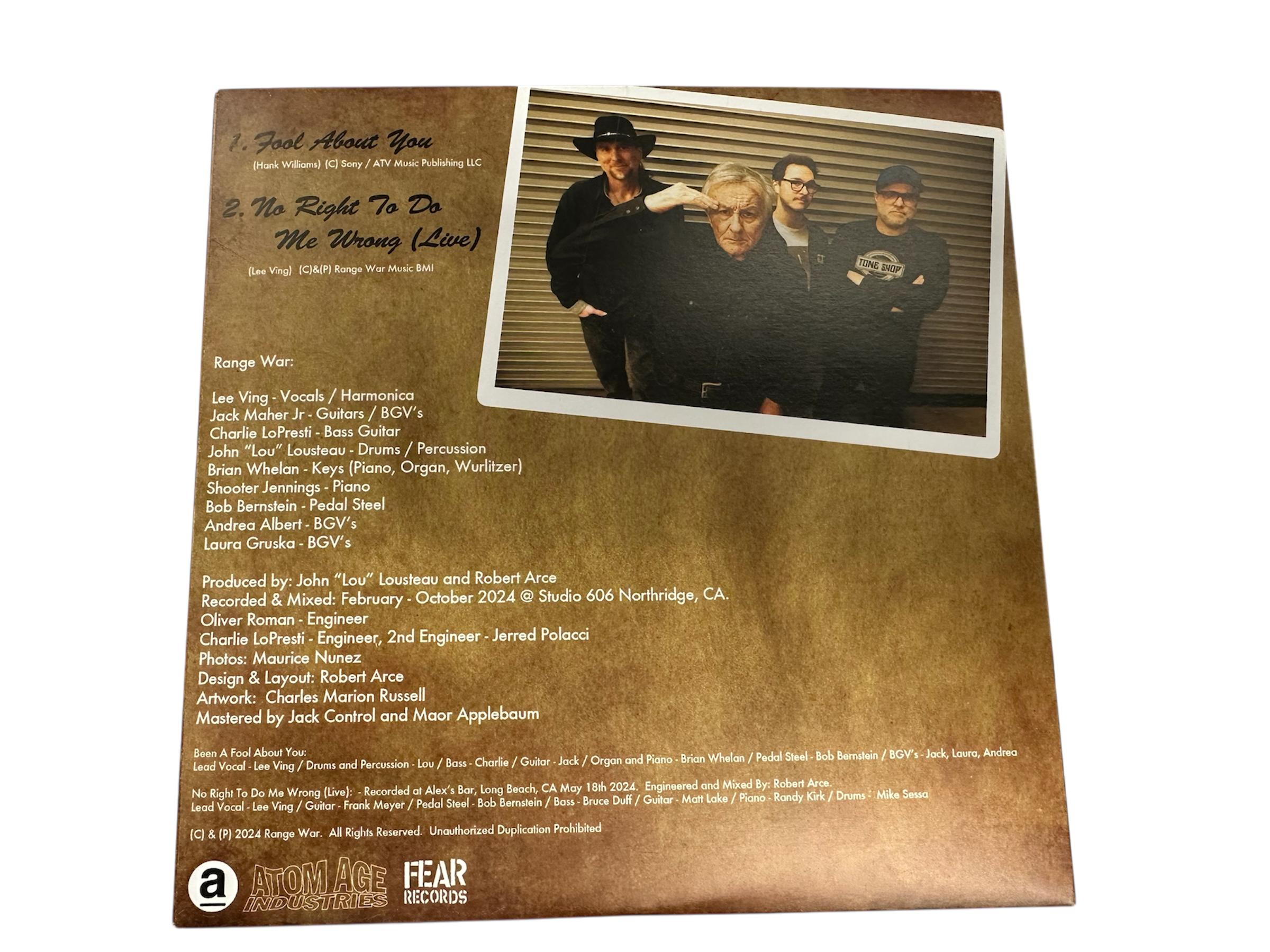 RANGE WAR "FOOL ABOUT YOU" 7" SINGLE