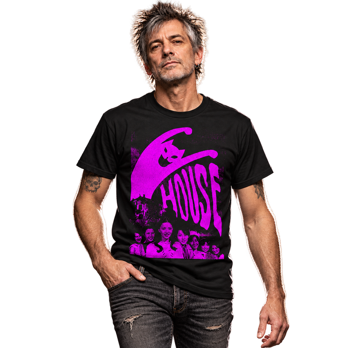 HOUSE (HAUSU) BLANCHE STRETCH T-SHIRT