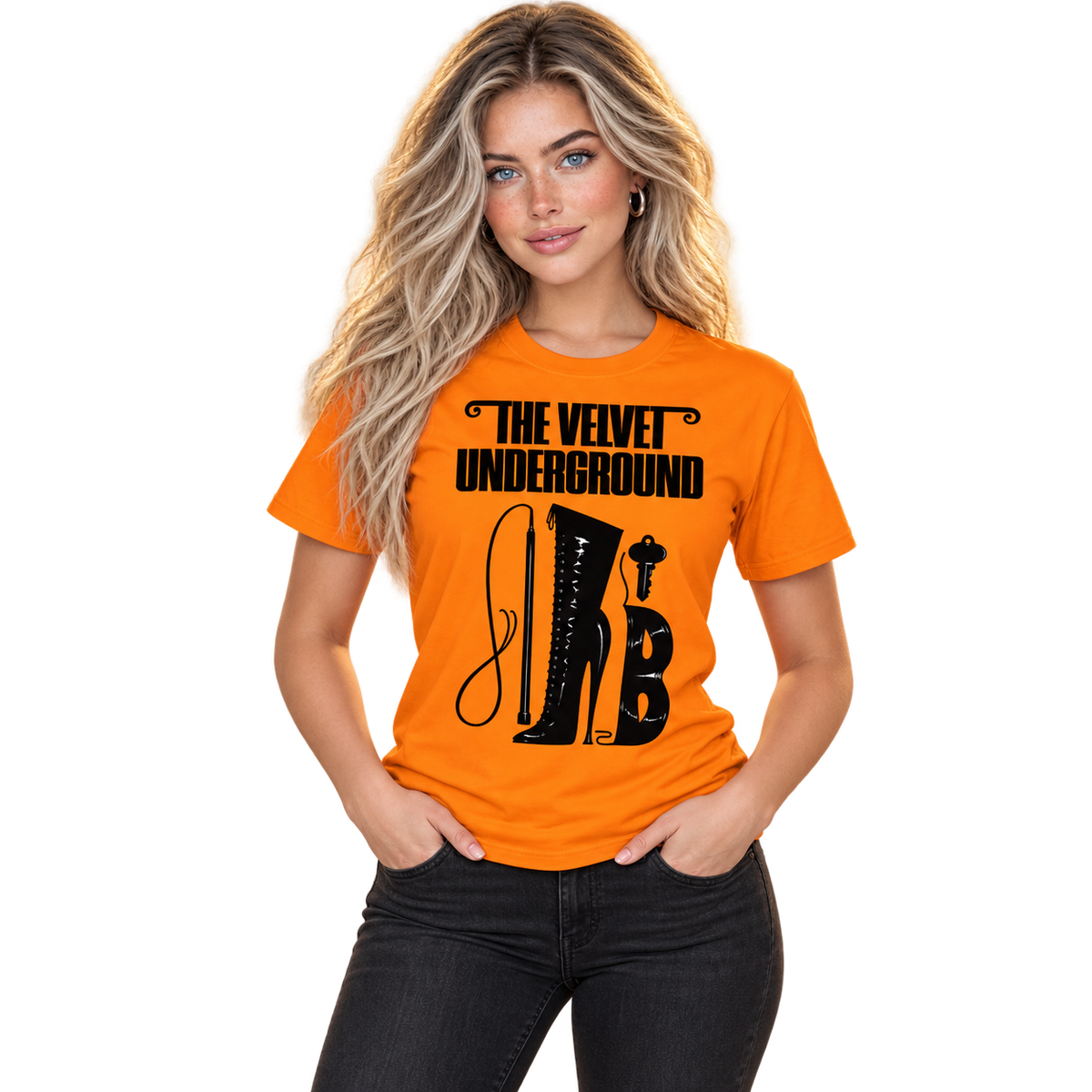 ATOM AGE: "THE VELVET UNDERGROUND" ORANGE T-SHIRT