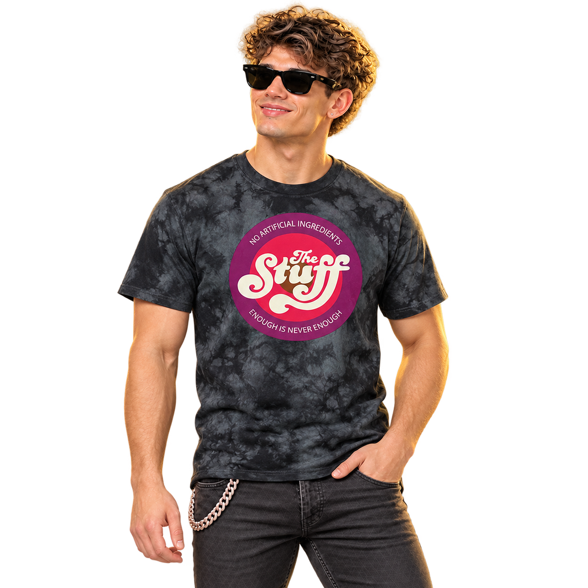 THE STUFF "LOGO" TIE DYE T-SHIRT