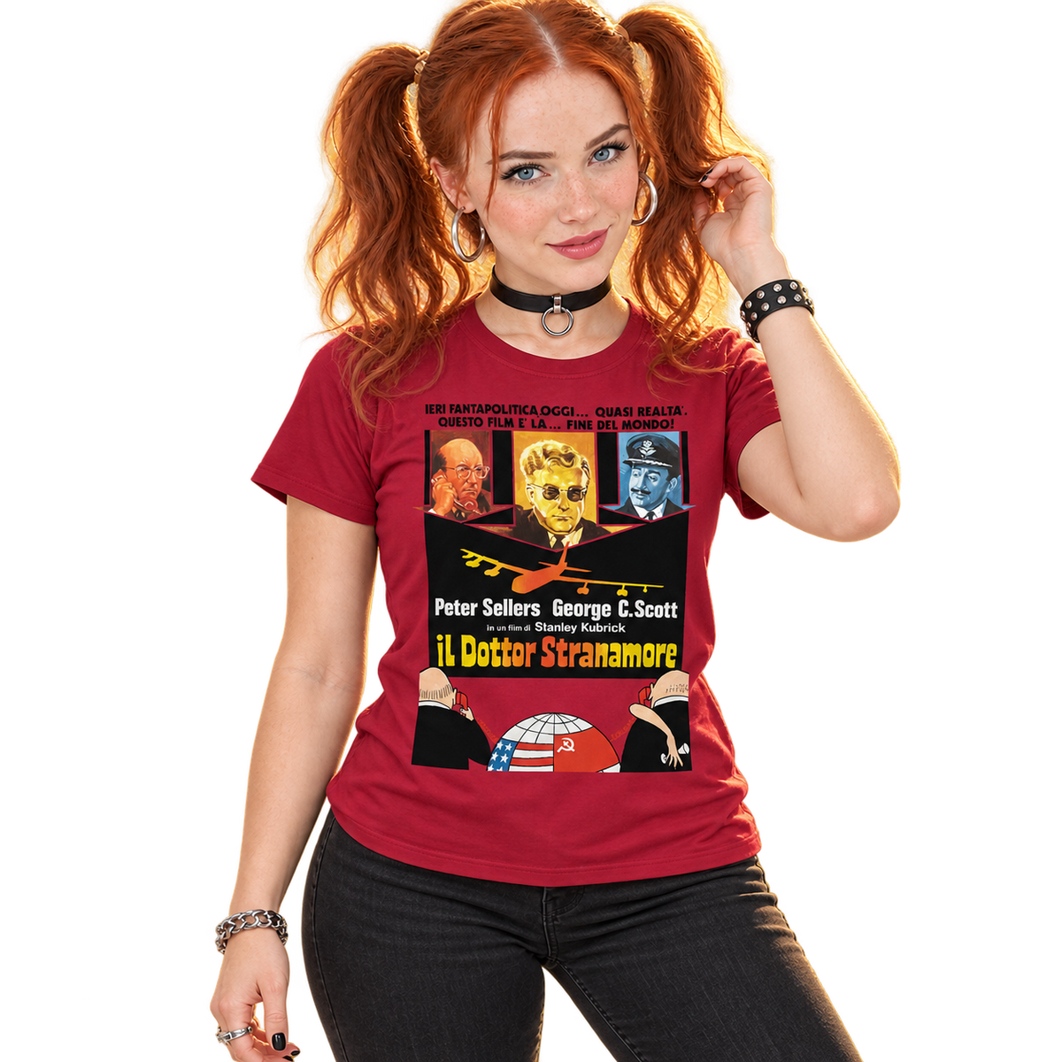 DR. STRANGELOVE, OR: HOW I LEARNED TO STOP WORRYING AND LOVE THE BOMB - ITALIAN POSTER T-SHIRT