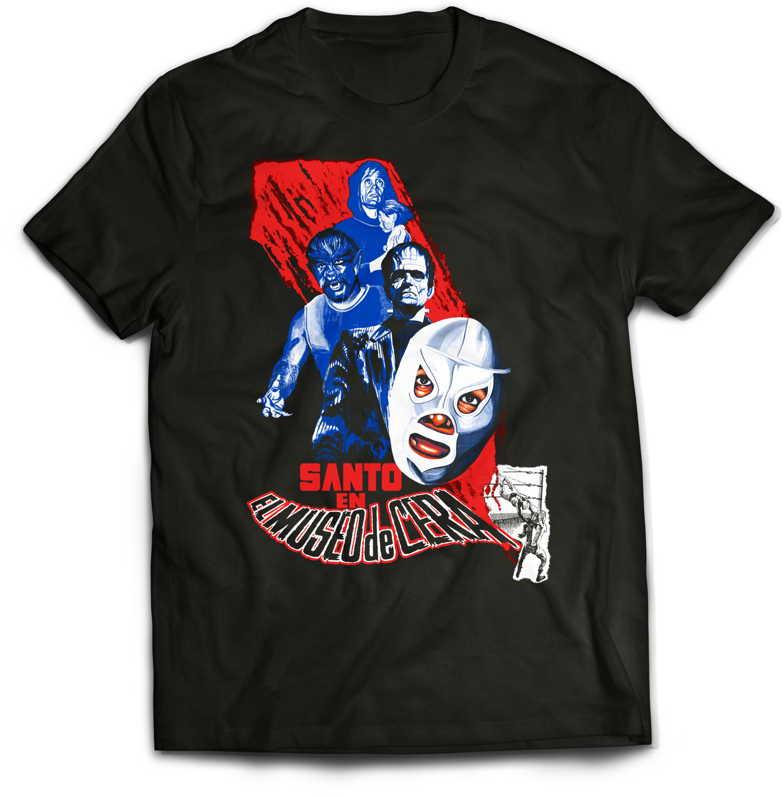 ATOM AGE: LOS LUCHADORES "EL SANTO - EL MUSEO DE CERA" T-SHIRT