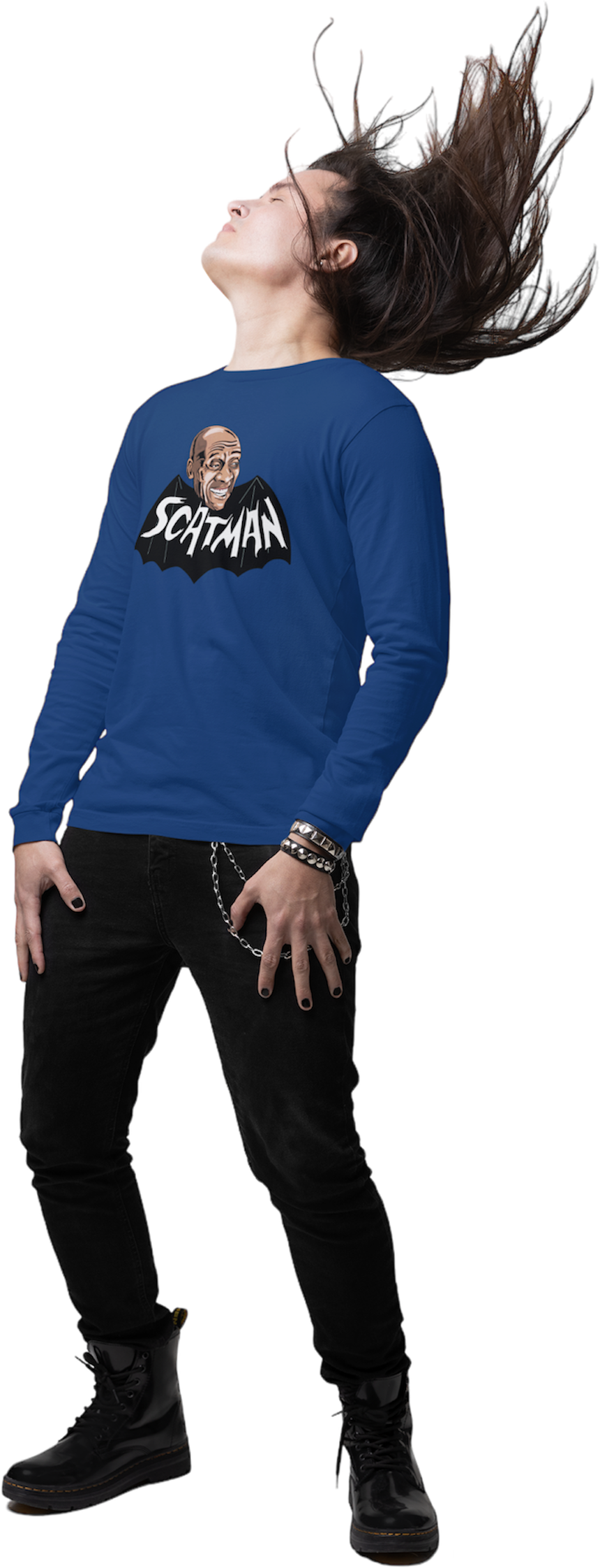 ATOM AGE - "SCATMAN" BLUE T-SHIRT (ART BY JEFF BRAWN)