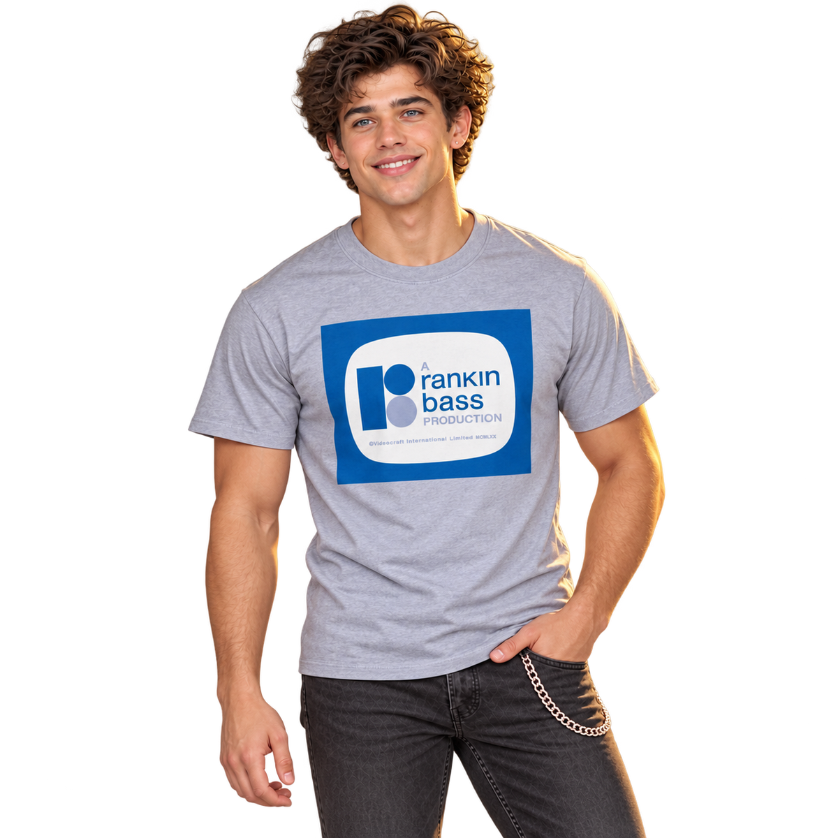 RANKIN / BASS LOGO T-SHIRT - BLUE