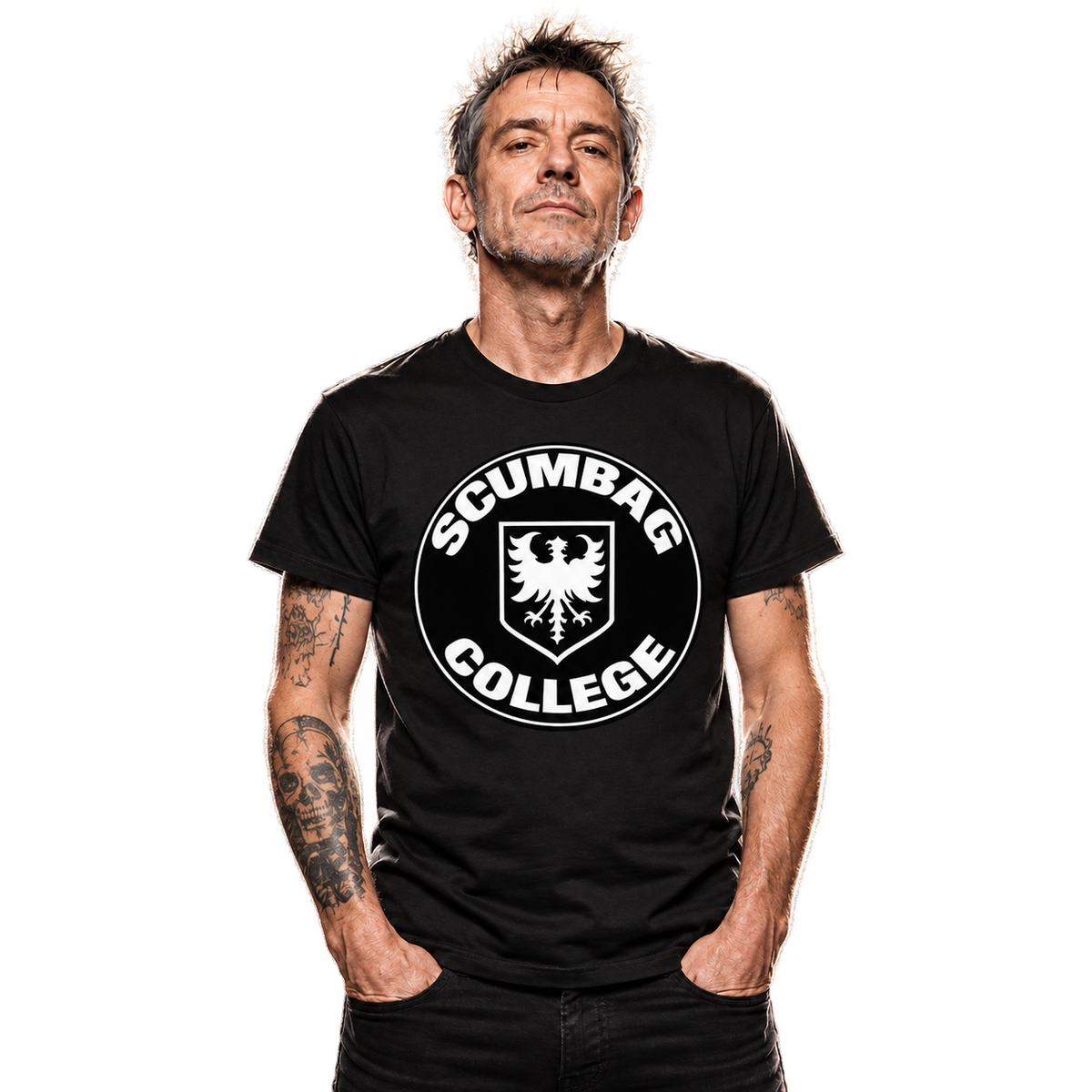 THE YOUNG ONES - SCUMBAG COLLEGE LOGO UNISEX TEE