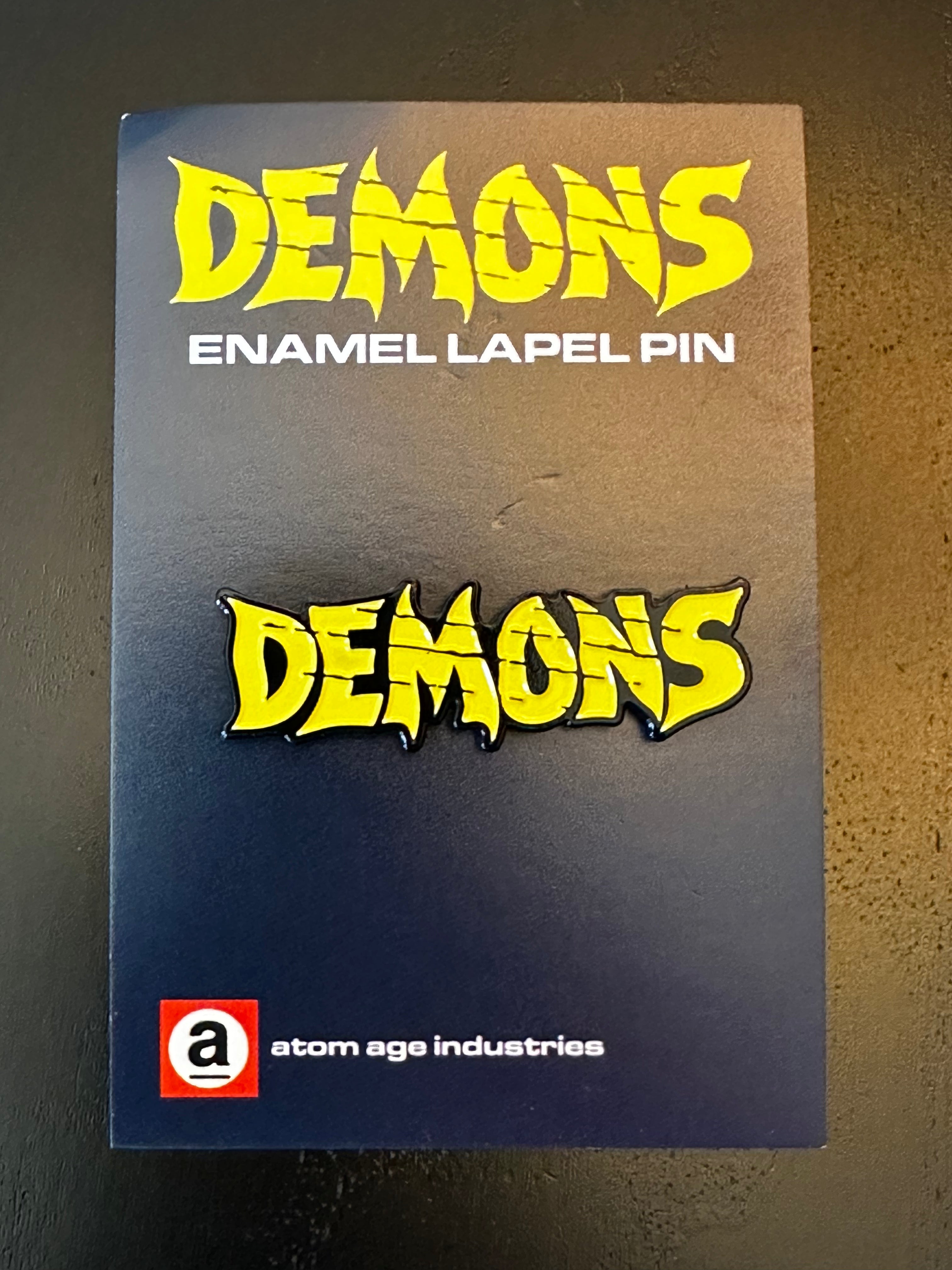 LAMBERTO BAVA'S "DEMONS" OFFICIALLY LICENSED LOGO ENAMEL PIN