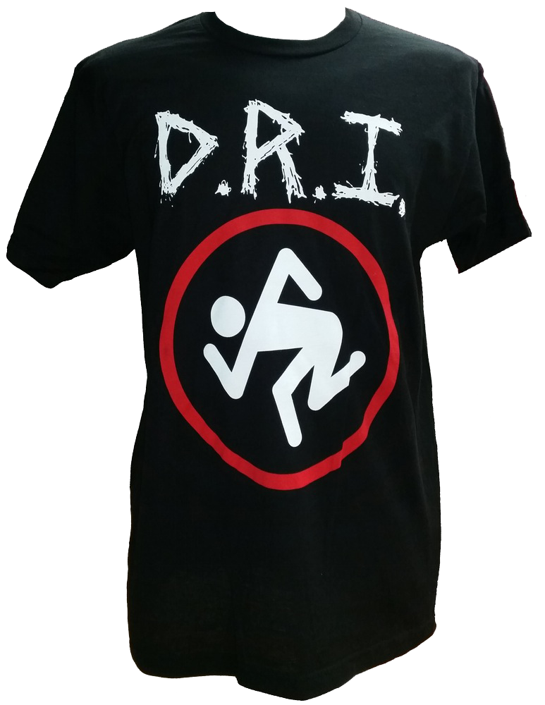 D.R.I.: "SKANKING MAN SCRATCH LOGO" T-SHIRT