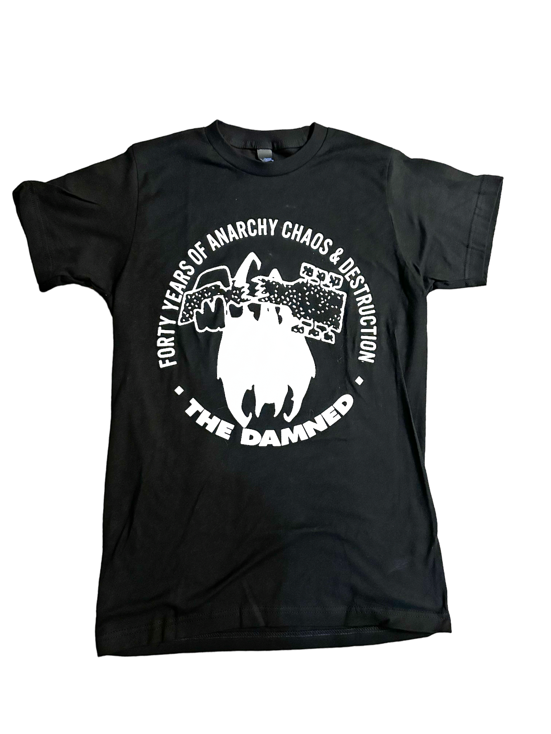 DAMNED: "FORTY YEARS OF ANARCHY, CHAOS AND DESTRUCTION" T-SHIRT