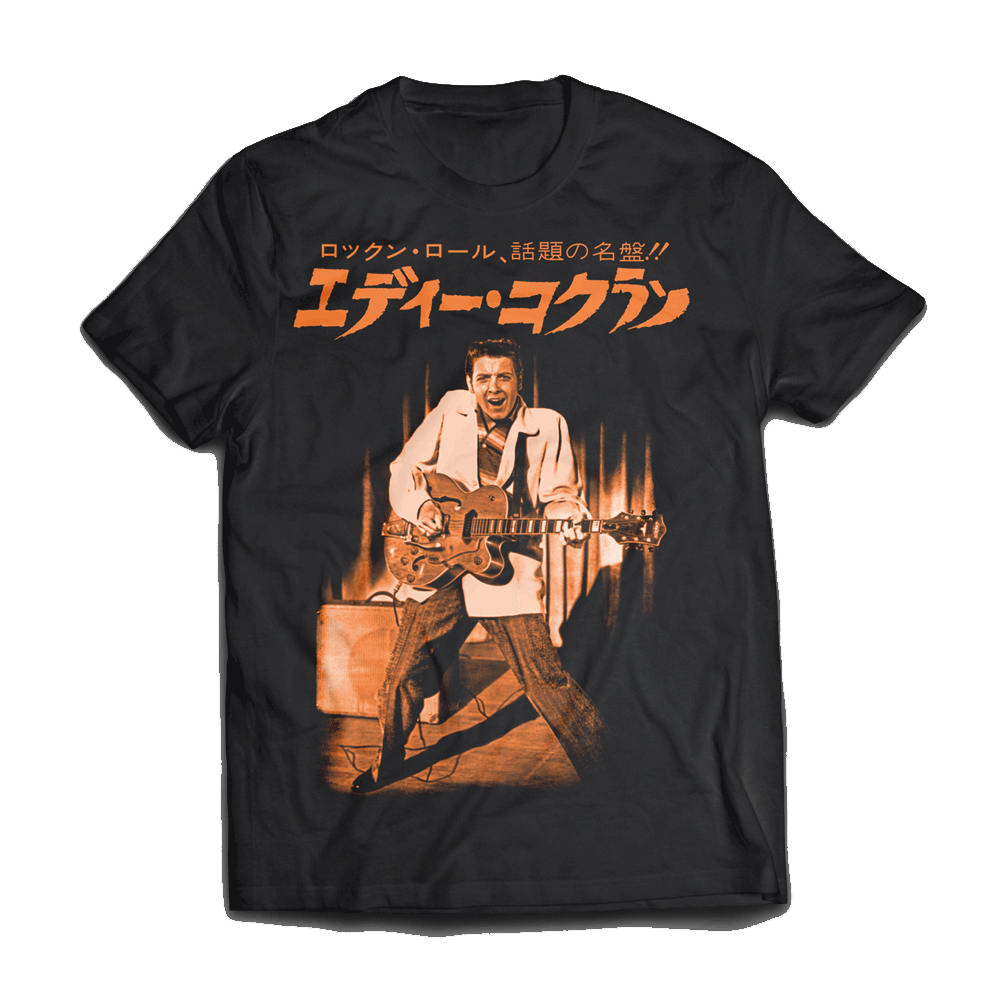 EDDIE COCHRAN: 'JAPANESE TEXT' T-SHIRT