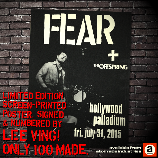 FEAR: "PALLADIUM -W- OFFSPRING" 7-31-15 LIMITED EDITION SILKSCREEN POSTER