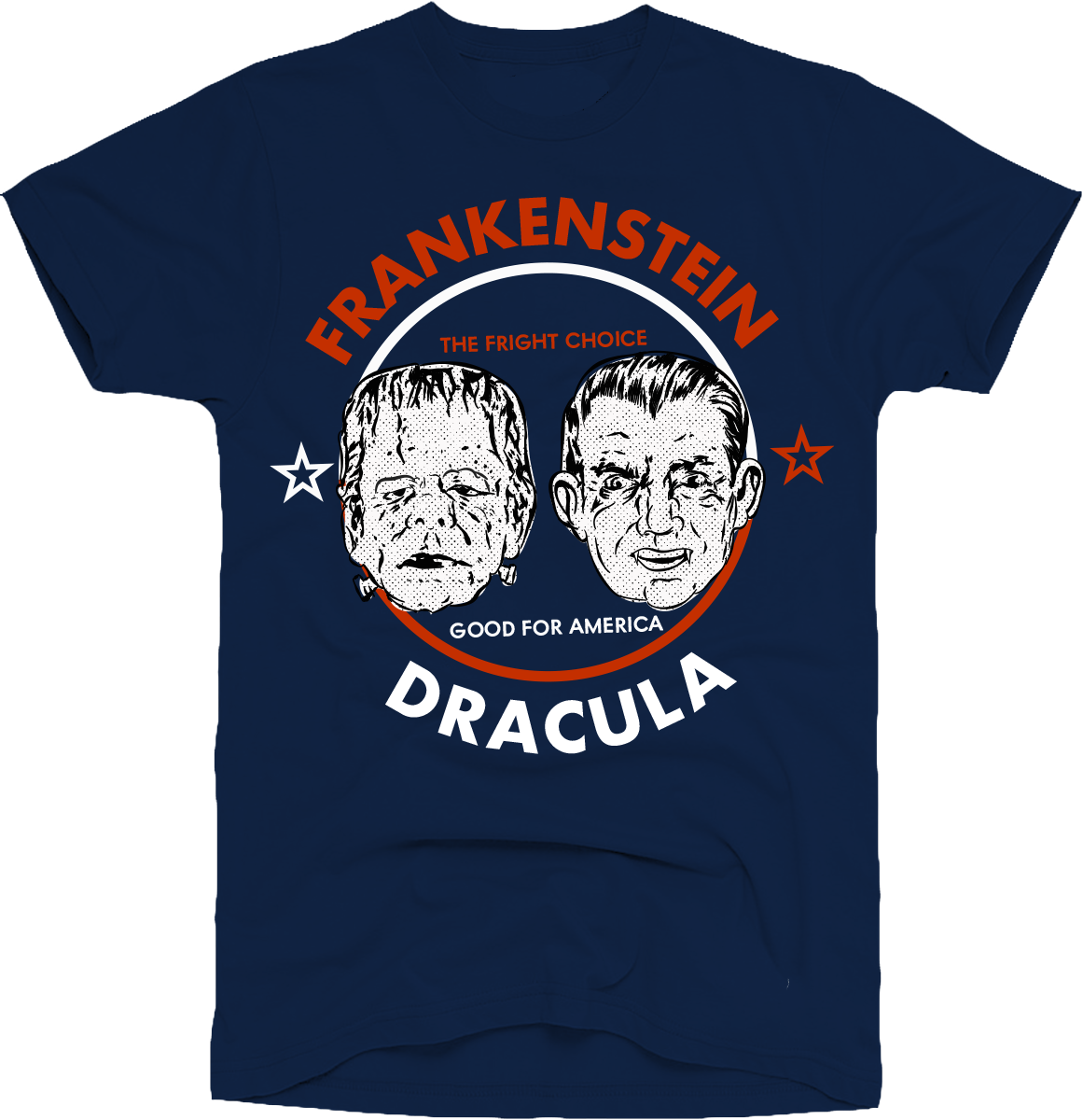 ATOM AGE: "FRANKENSTEIN X DRACULA" MONSTER ELECTION T-SHIRT