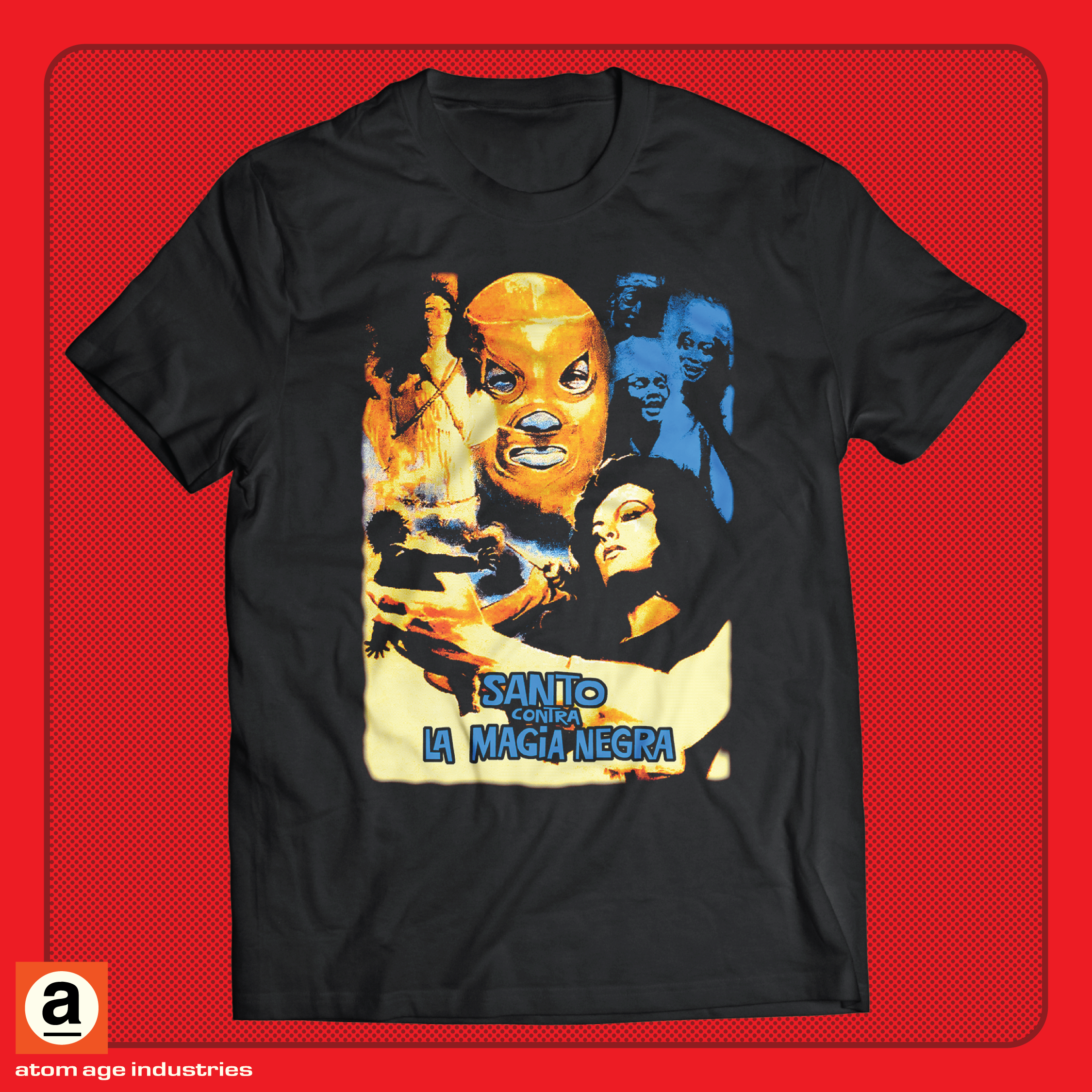 ATOM AGE: LOS LUCHADORES "SANTO CONTRA LA MAGIA NEGRA" T-SHIRT