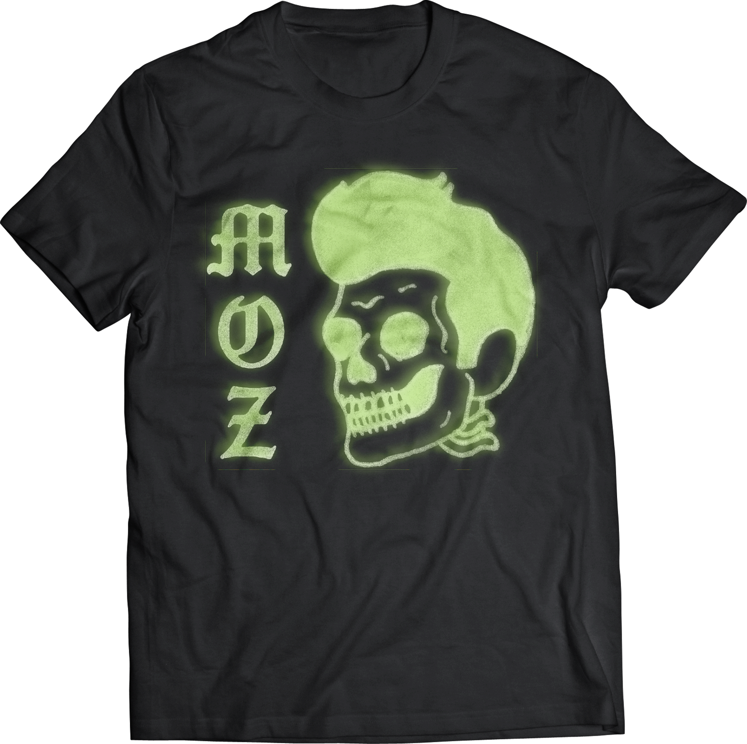 MORRISSEY:  LIMITED EDITION MOZ SKULL GLOW IN THE DARK T-SHIRT