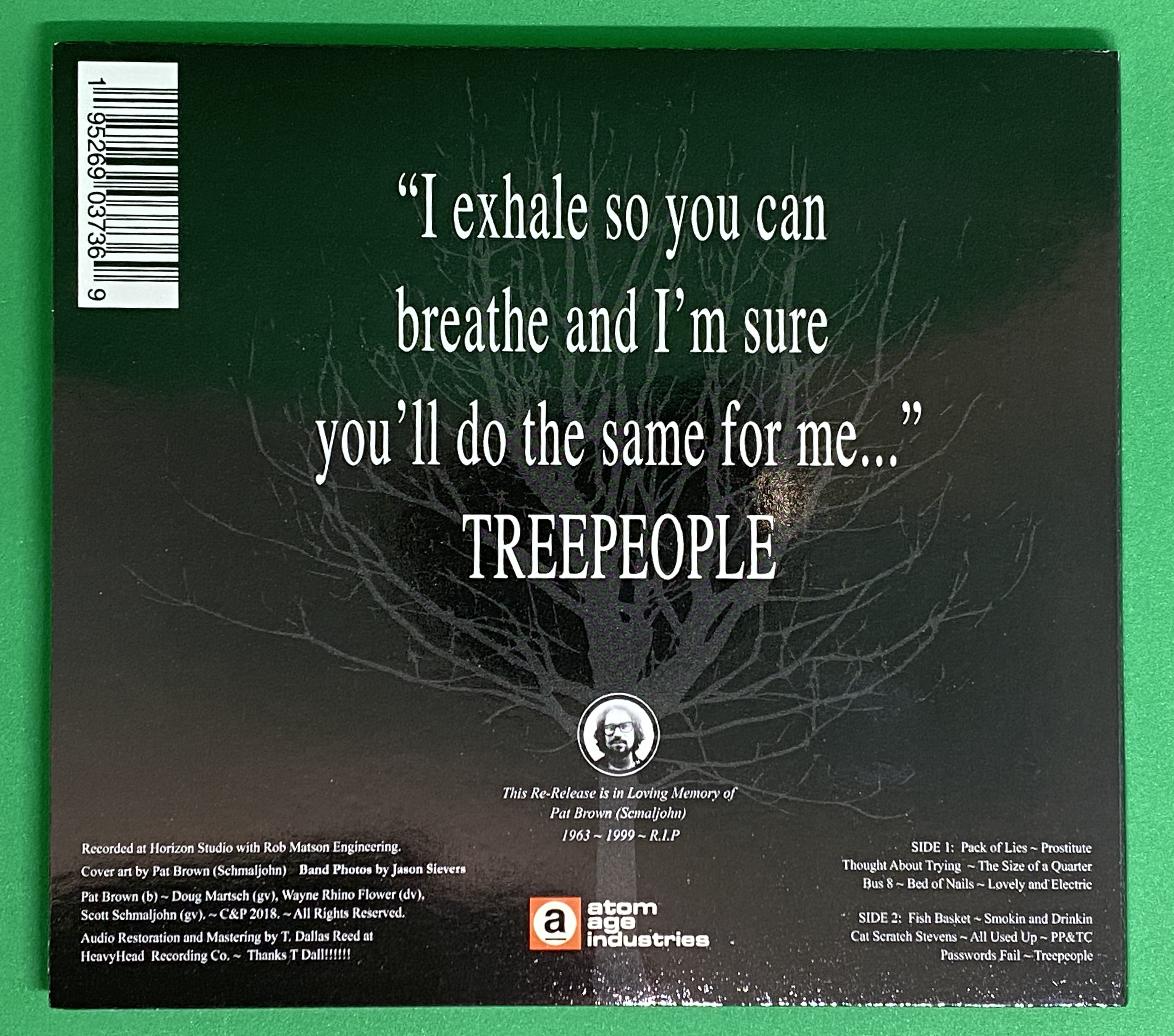 TREEPEOPLE "NO MOUTH PIPETTING" COMPACT DISC