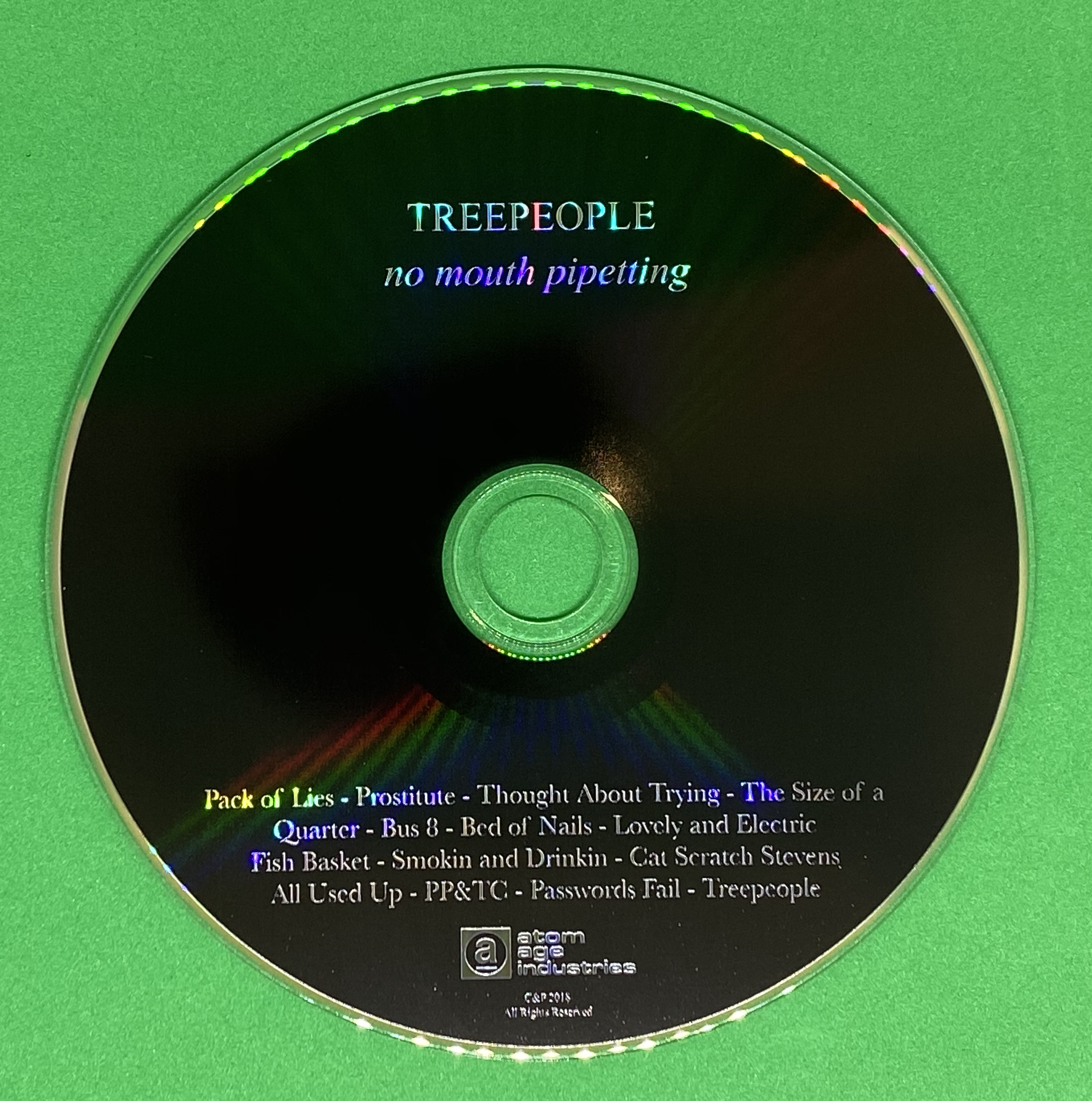 TREEPEOPLE "NO MOUTH PIPETTING" COMPACT DISC