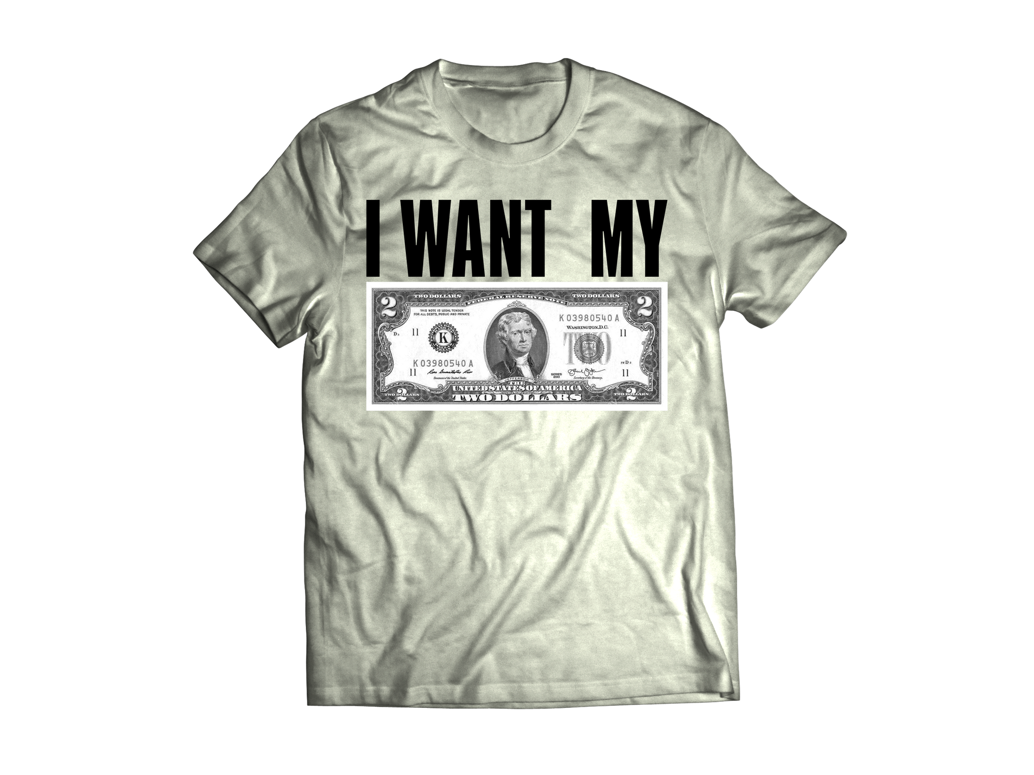 BETTER OFF DEAD "I WANT MY TWO DOLLARS" OFF WHITE T-SHIRT
