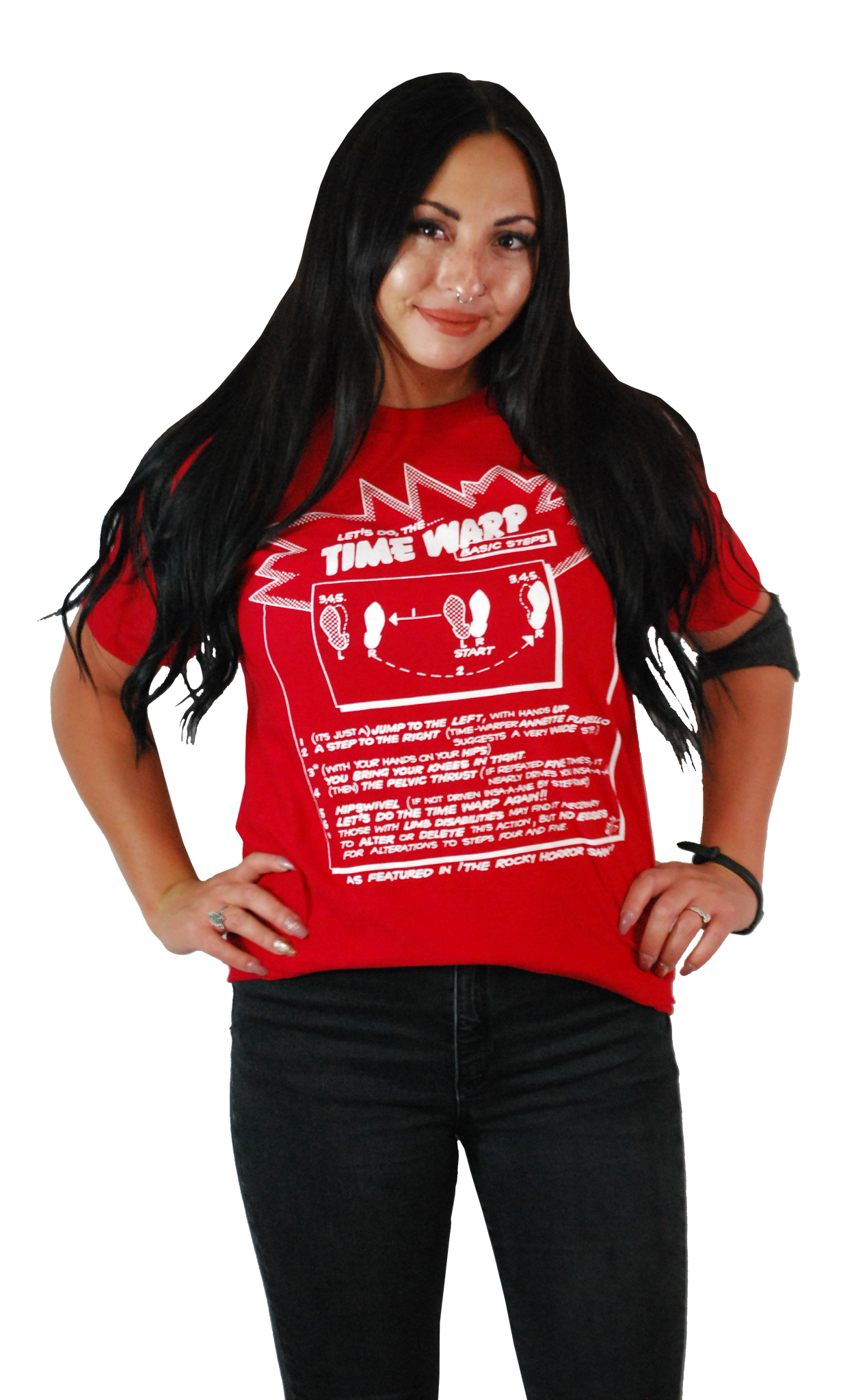 ROCKY HORROR PICTURE SHOW "TIME WARP" RED T-SHIRT