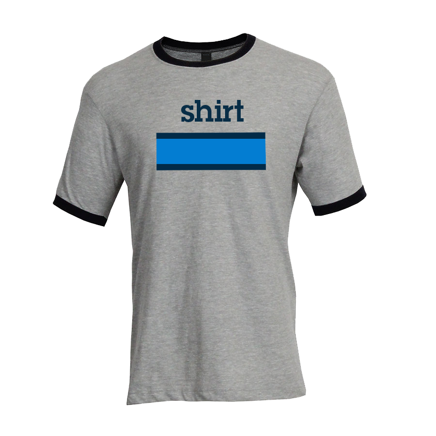 REPO MAN: "SHIRT" HEATHER GREY RINGER T-SHIRT