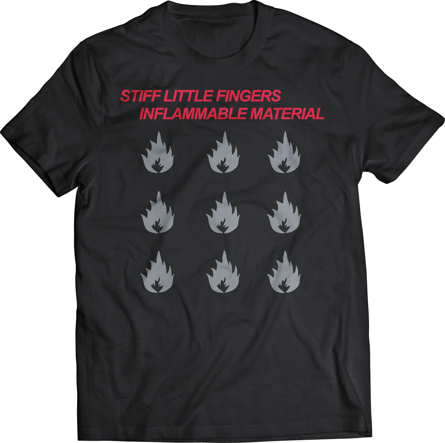 STIFF LITTLE FINGERS "INFLAMMABLE MATERIAL" T-SHIRT