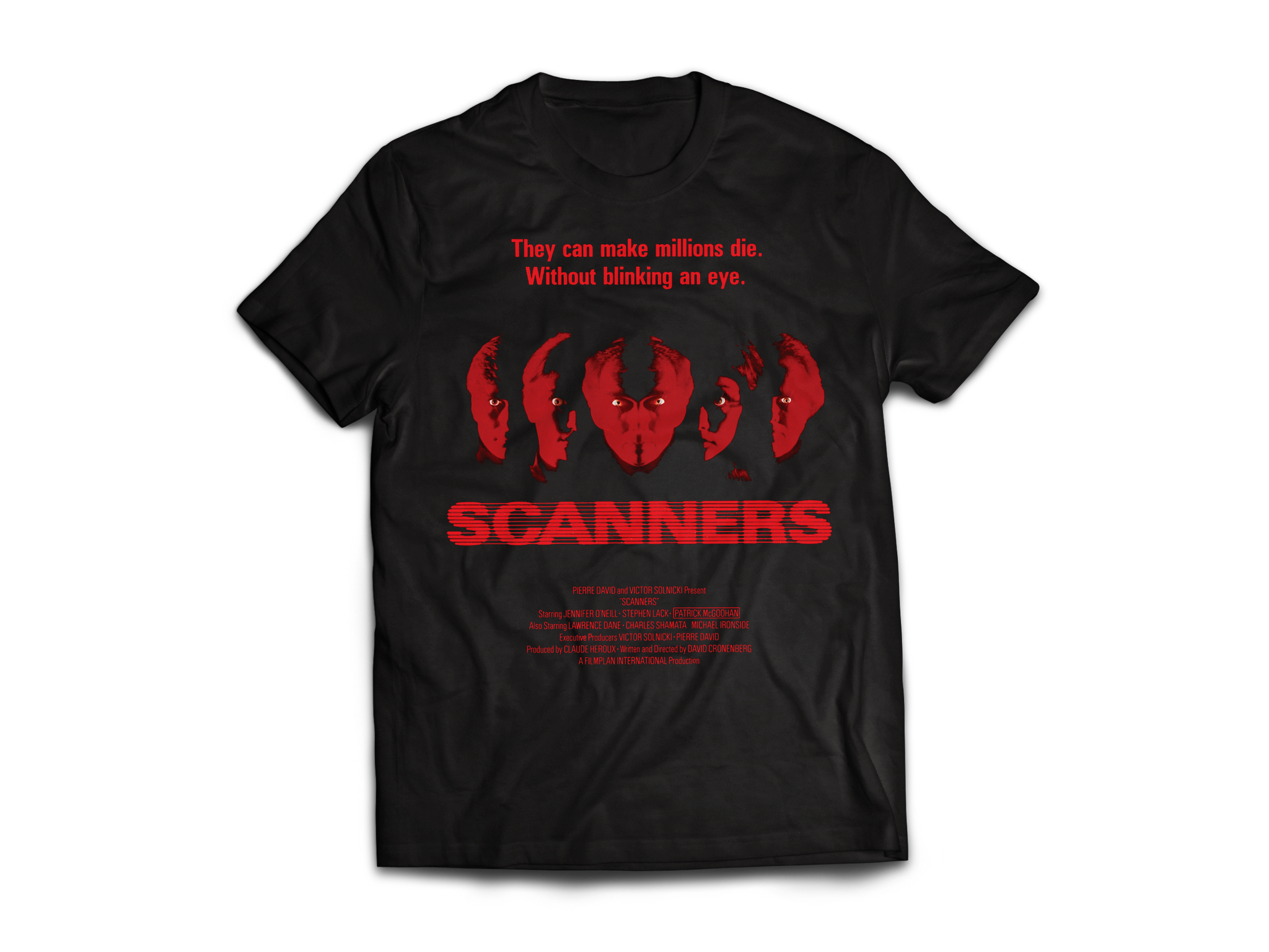 SCANNERS "THEY CAN MAKE MILLIONS DIE" T-SHIRT