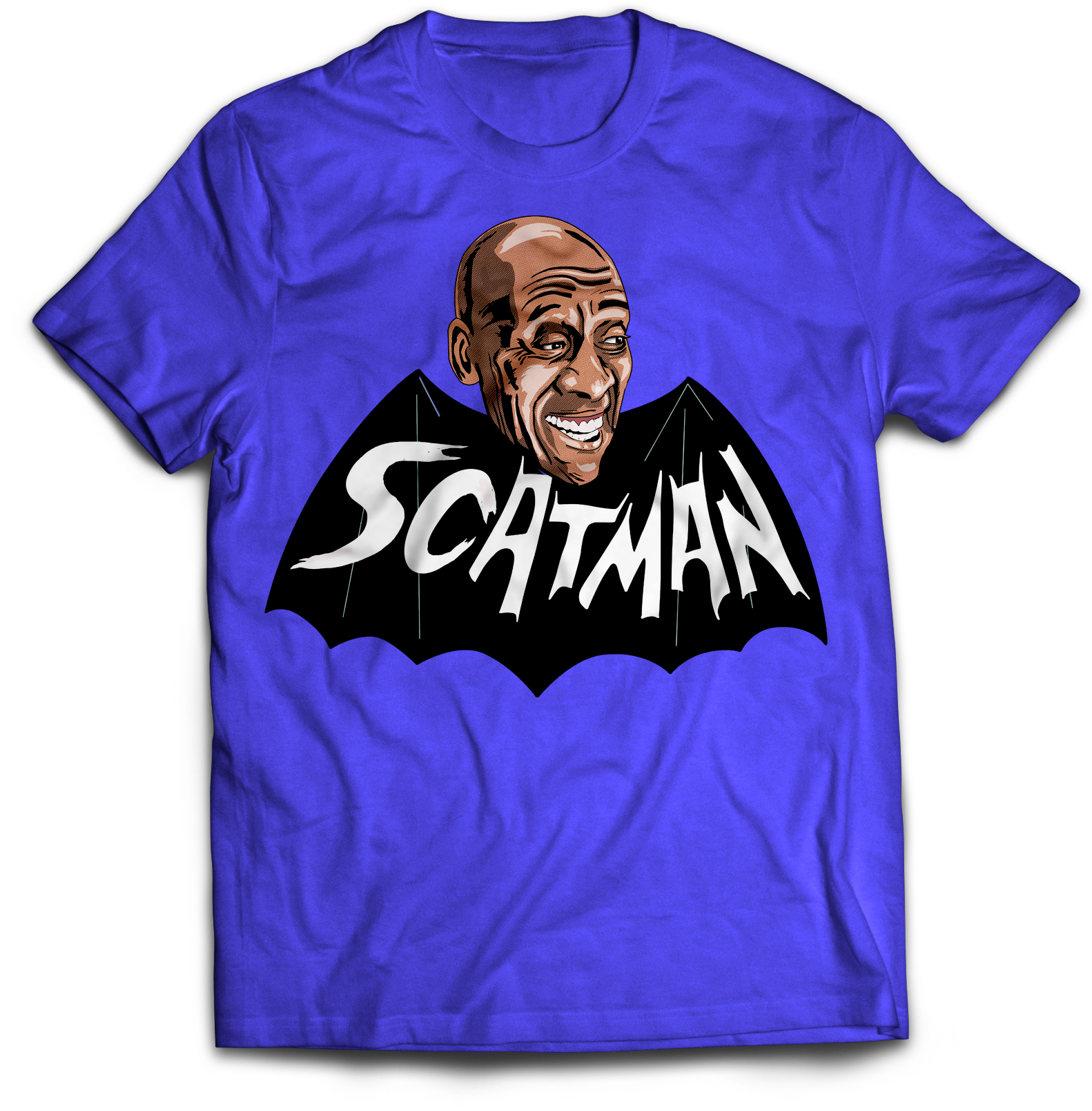 ATOM AGE - "SCATMAN" BLUE T-SHIRT (ART BY JEFF BRAWN)