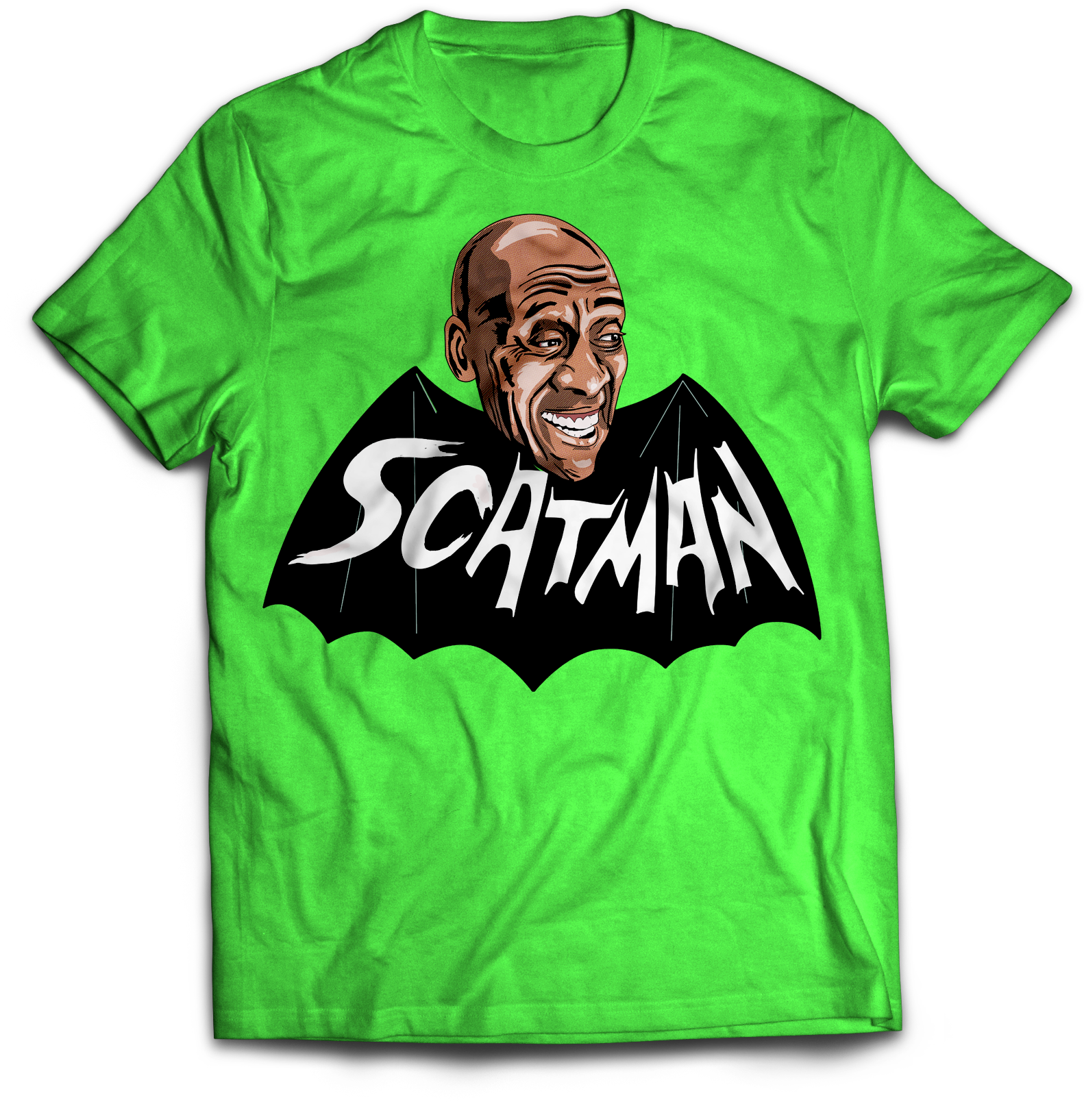 ATOM AGE - "SCATMAN" GREEN T-SHIRT (ART BY JEFF BRAWN)