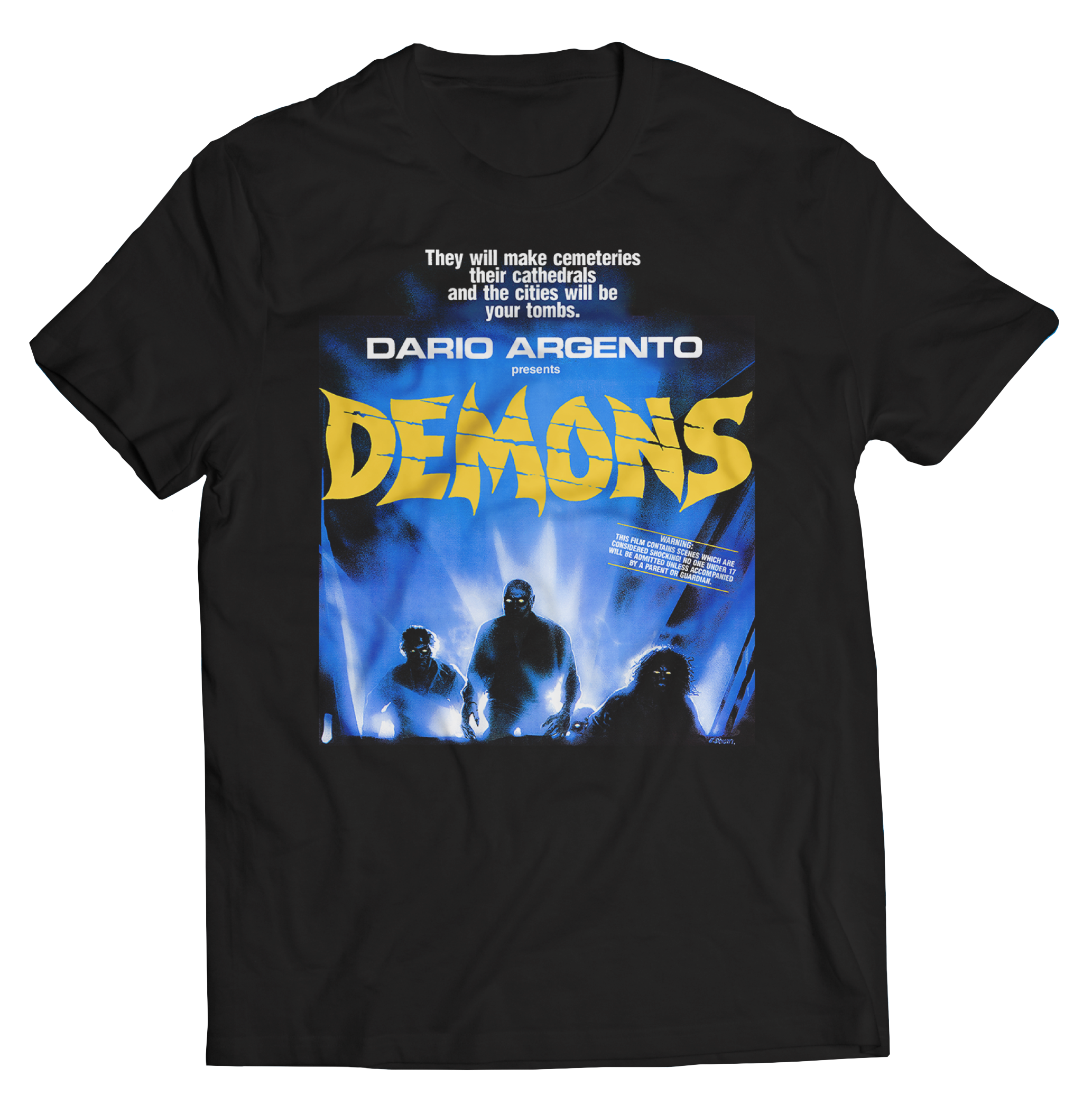 LAMBERTO BAVA'S "DEMONS" USA POSTER T-SHIRT