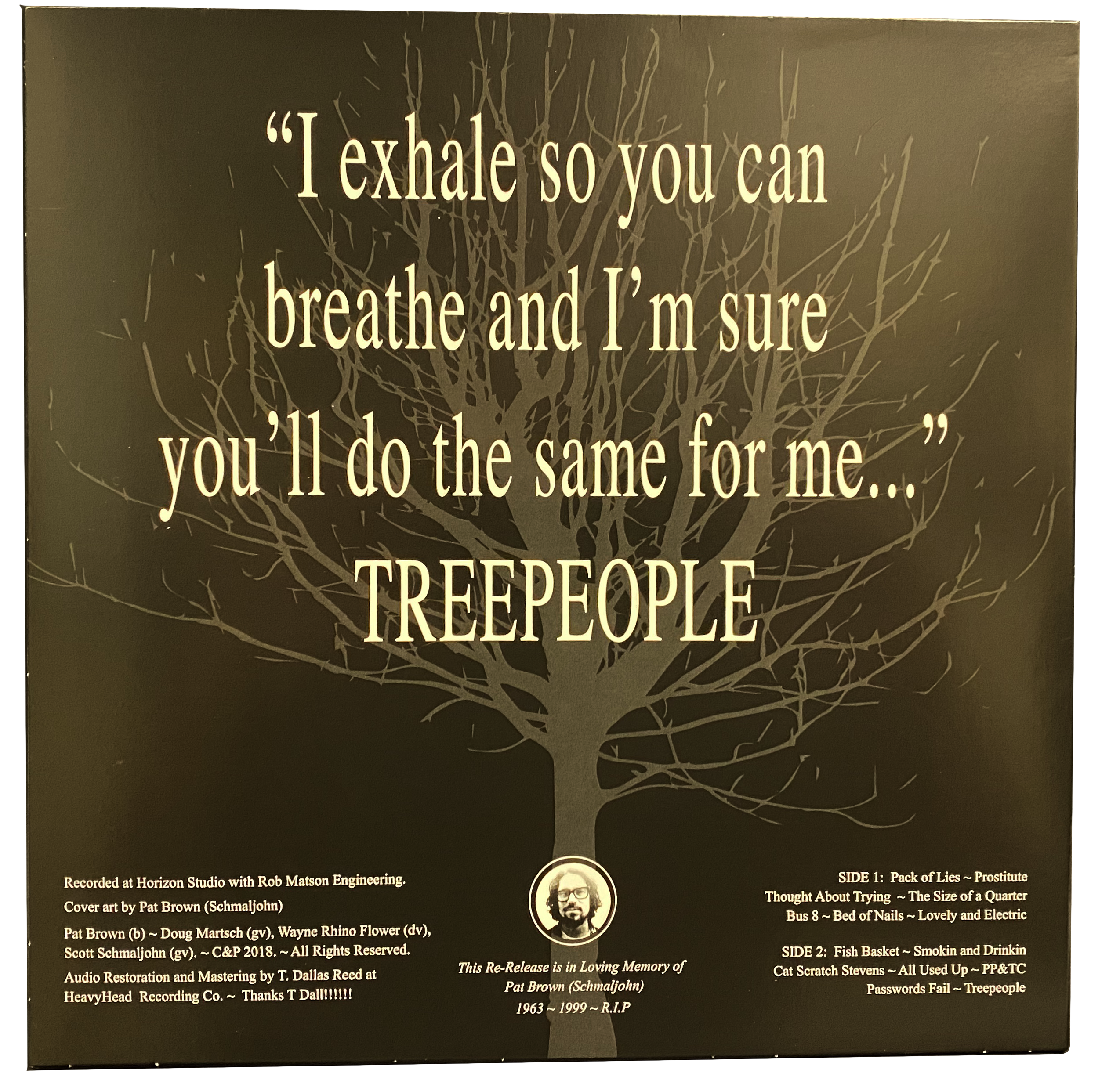 TREEPEOPLE "NO MOUTH PIPETTING" LP LIMITED EDITION WHITE VINYL