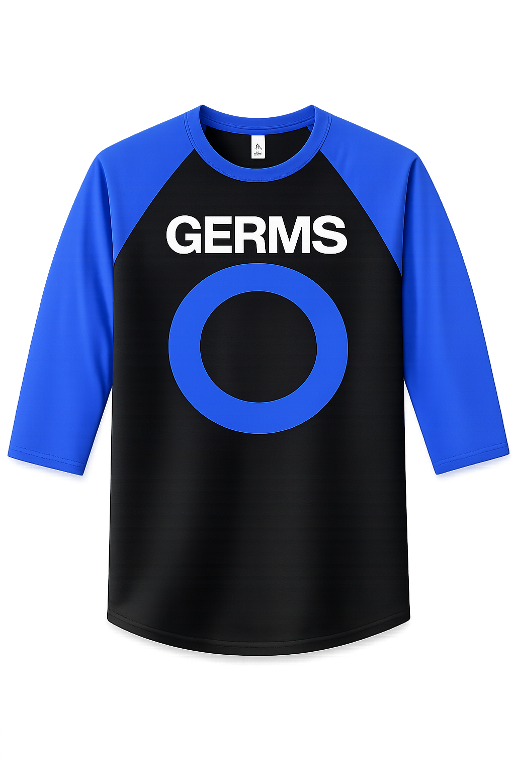 GERMS (GI) AND LOGO 3/4 SLEEVE BLACK / BLUE RAGLAN