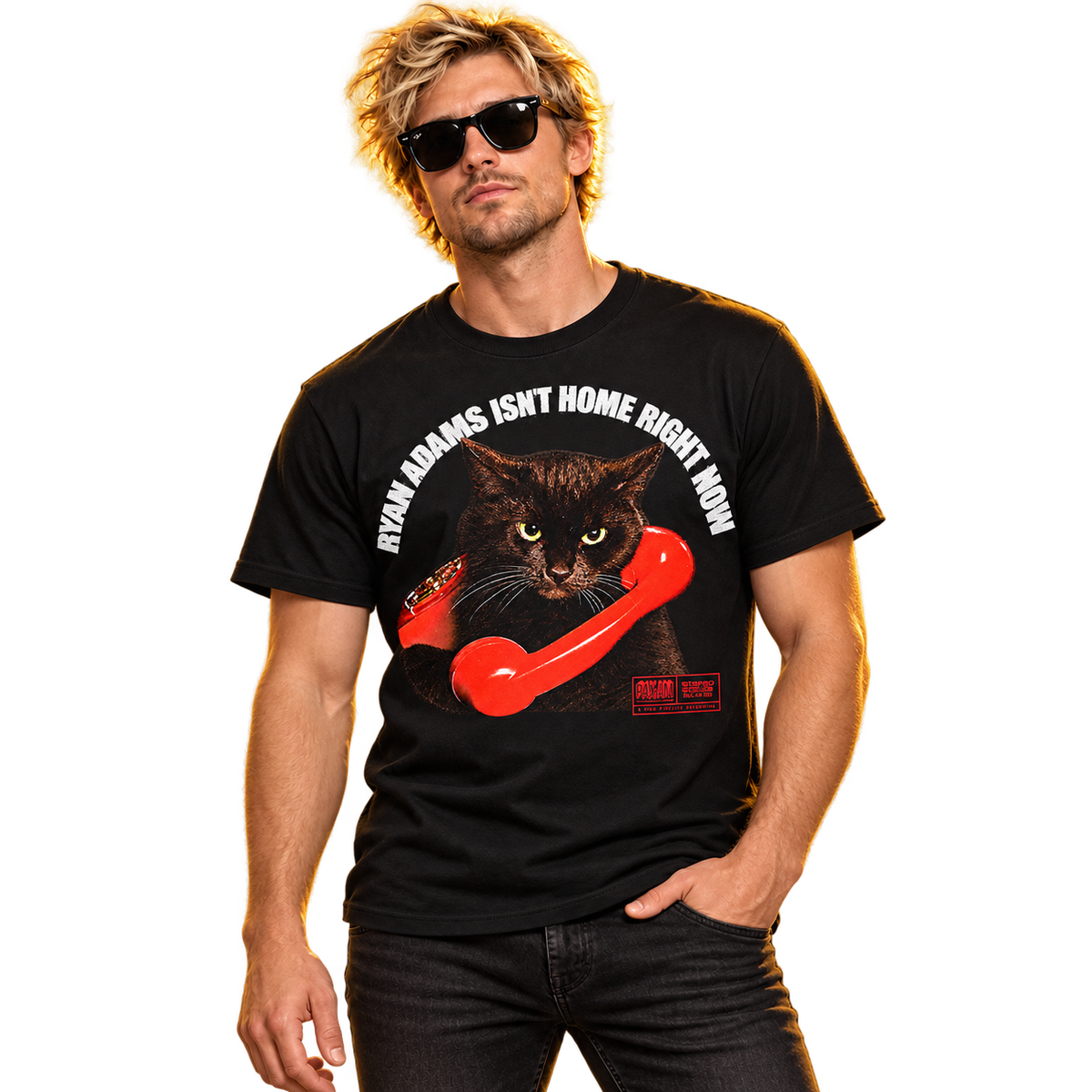 RYAN ADAMS / PAX AM "RYAN ADAMS ISN'T HOME RIGHT NOW" T-SHIRT