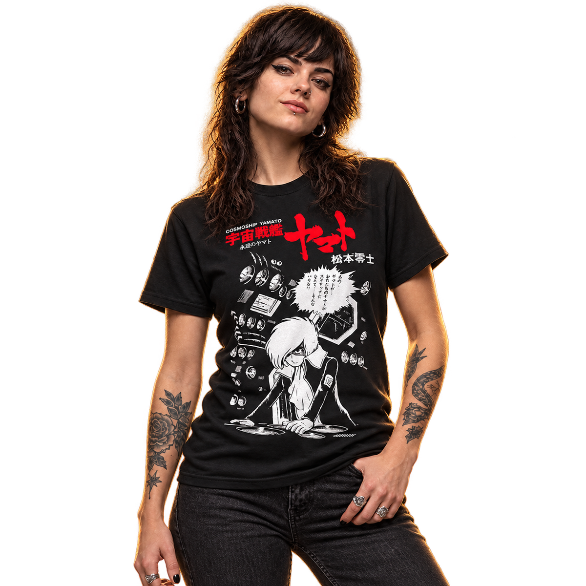 LEIJI MATSUMOTO'S "SPACE CRUISER YAMATO" - KODAI AT THE CONTROLS T-SHIRT