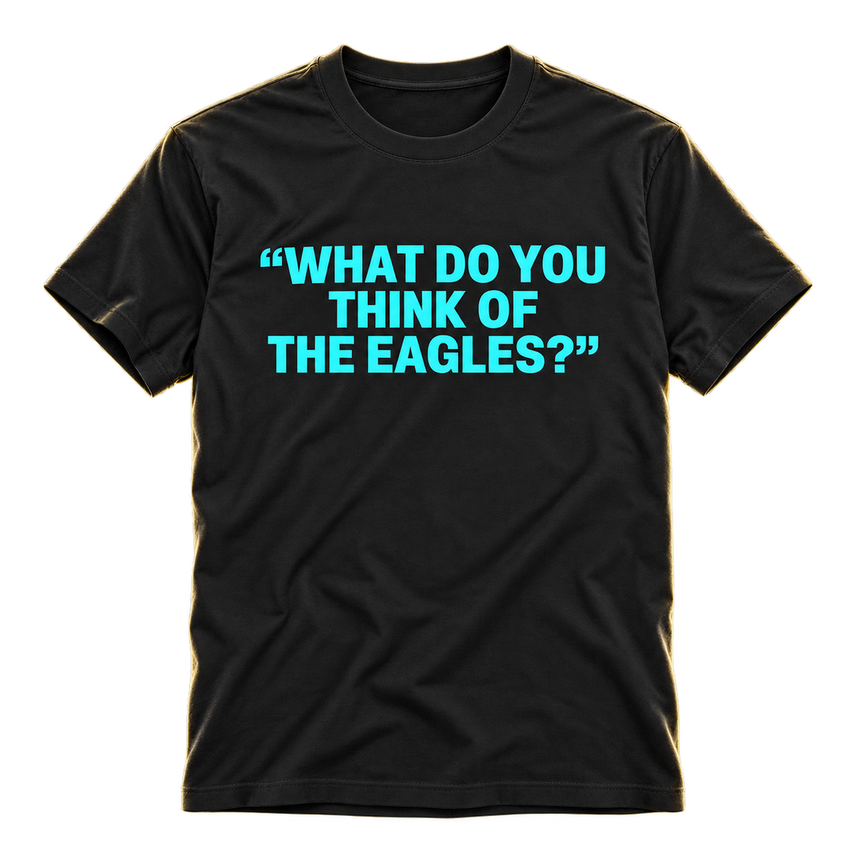 BRET EASTON ELLIS: "WHAT DO YOU THINK OF THE EAGLES?" BLACK T-SHIRT