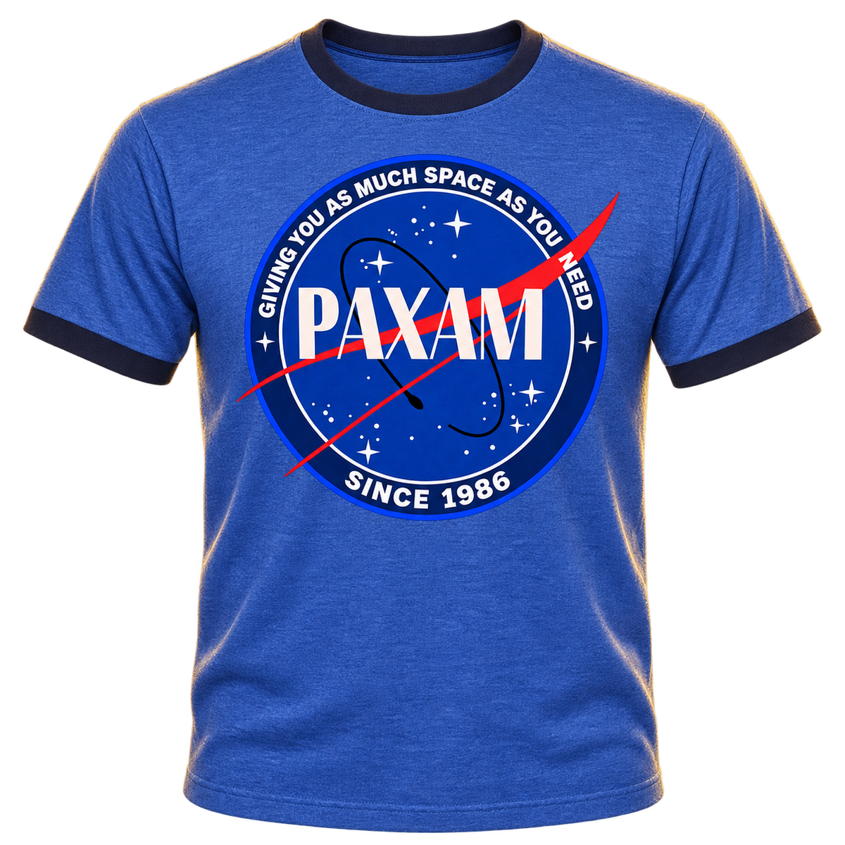 RYAN ADAMS / PAX AM "SPACE LOGO" RINGER T-SHIRT