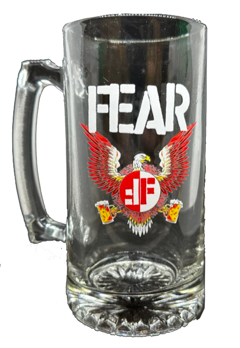 FEAR "BEER EAGLE" GLASS BEER MUG