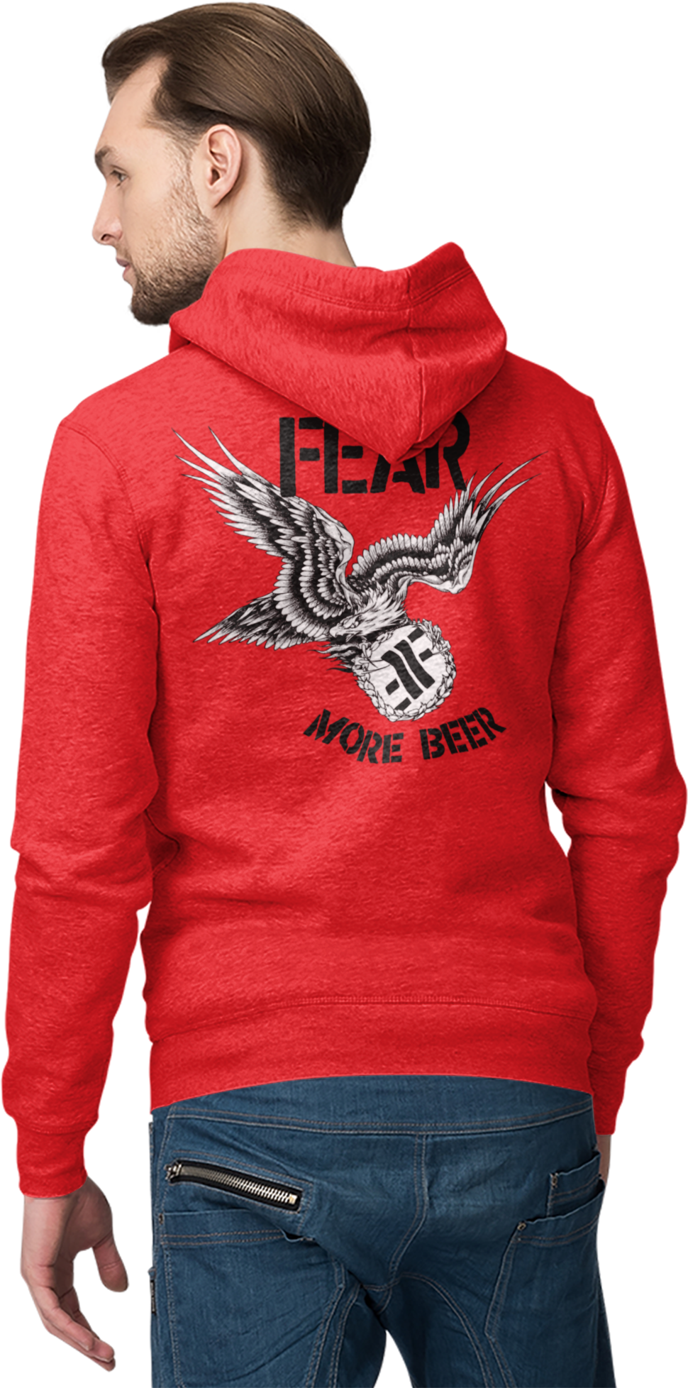 FEAR: "MORE BEER" PULLOVER HOODED SWEATSHIRT
