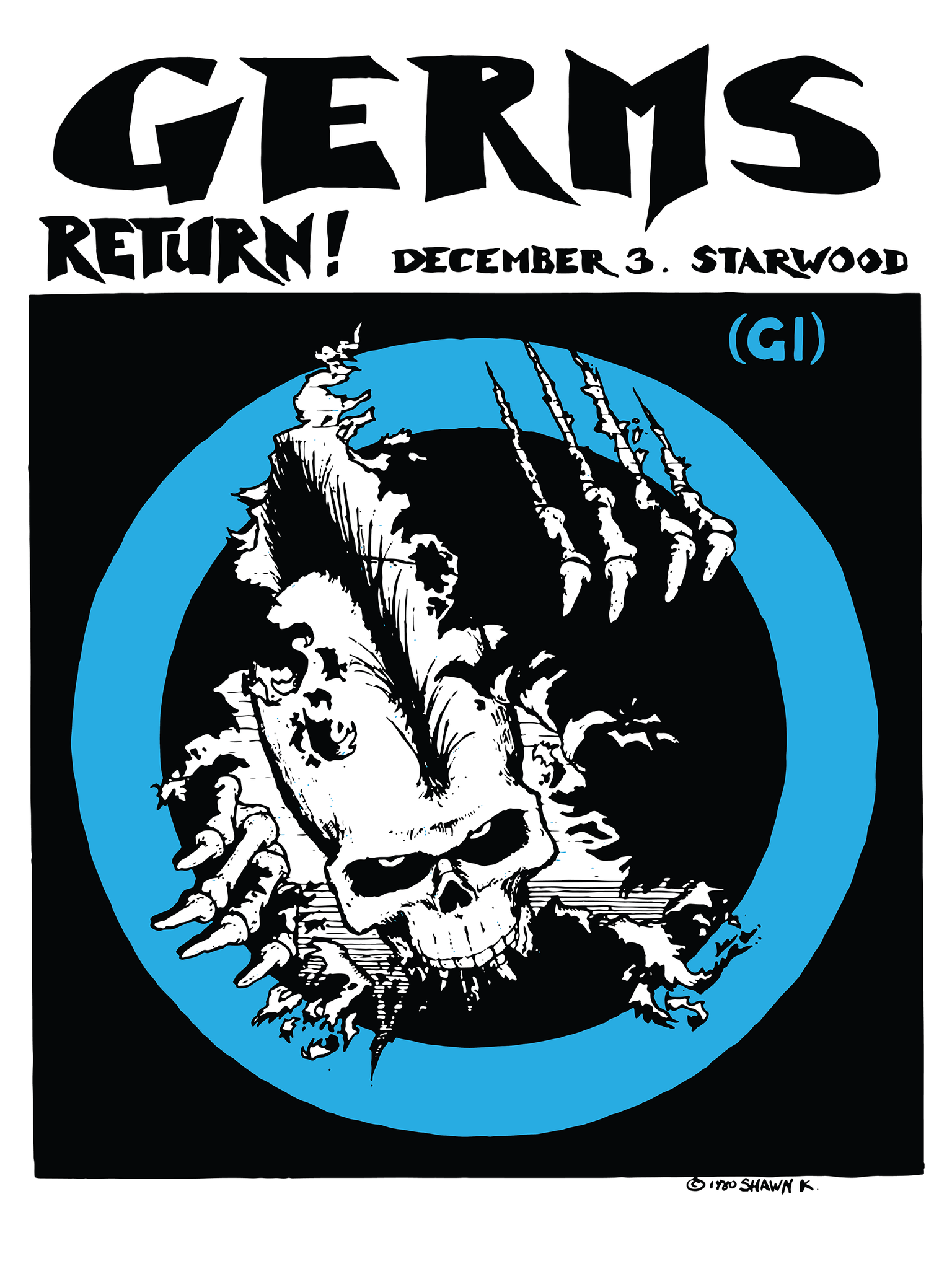 GERMS "STARWOOD" LIMITED EDITION SILK SCREENED POSTER