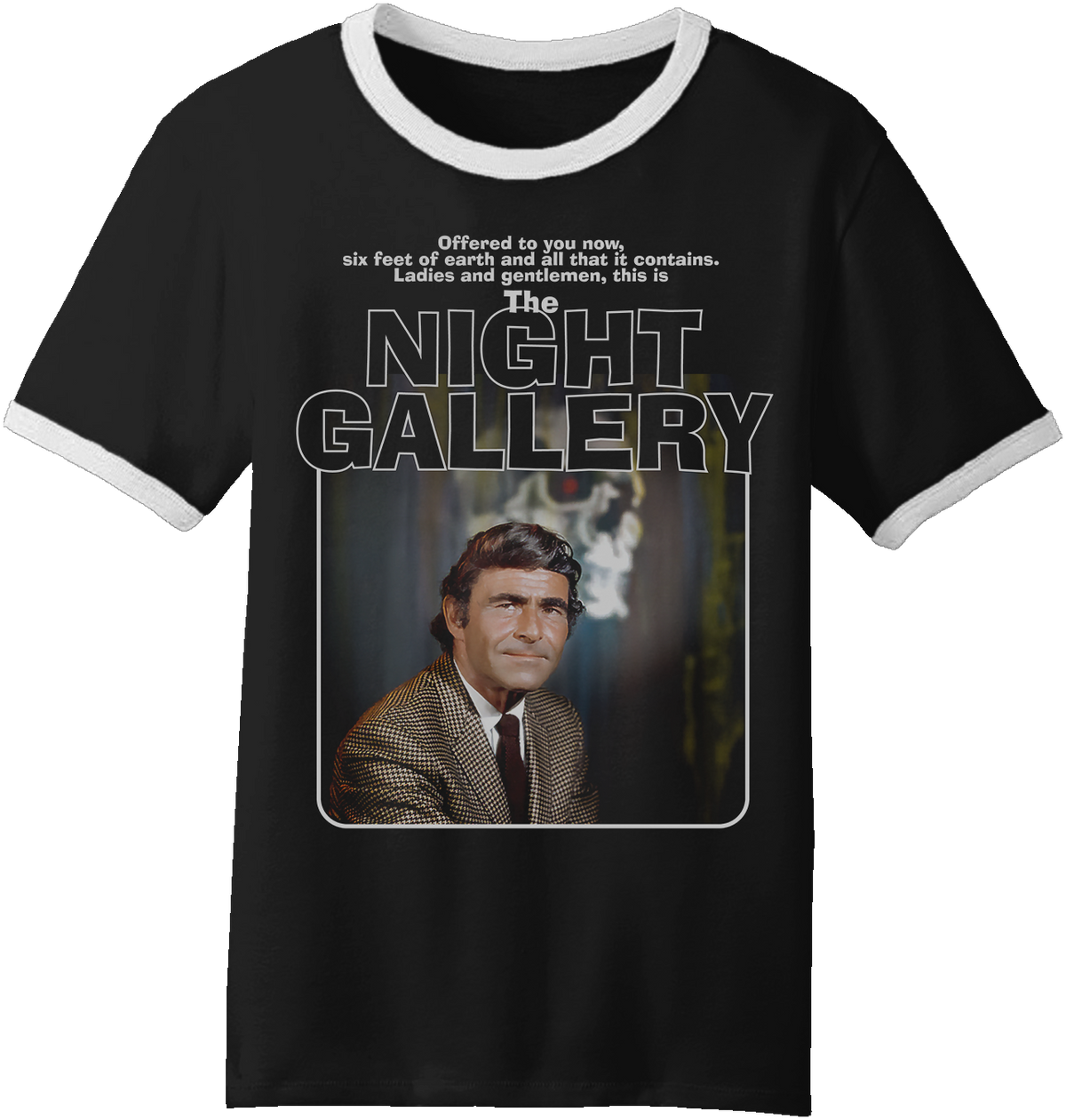 NIGHT GALLERY "SERLING PORTRAIT" RINGER T-SHIRT