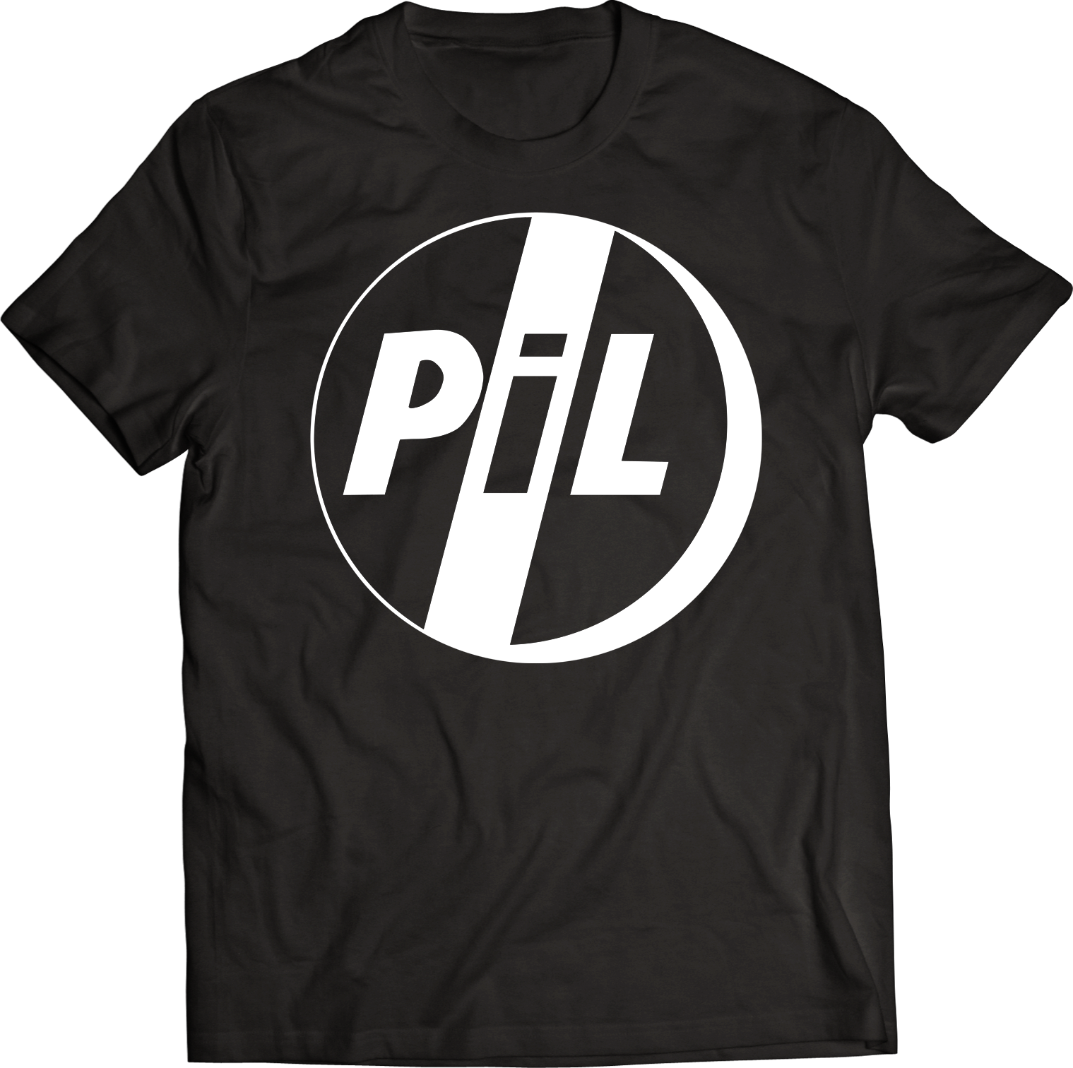 PUBLIC IMAGE LIMITED "LOGO" BLACK T-SHIRT