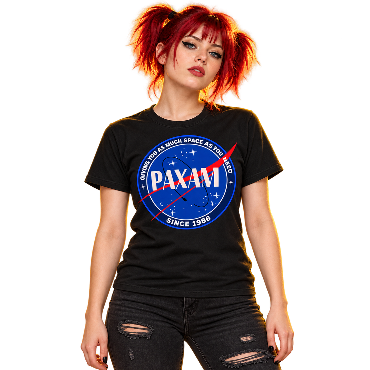 RYAN ADAMS / PAX AM "PAX AM SPACE LOGO" T-SHIRT