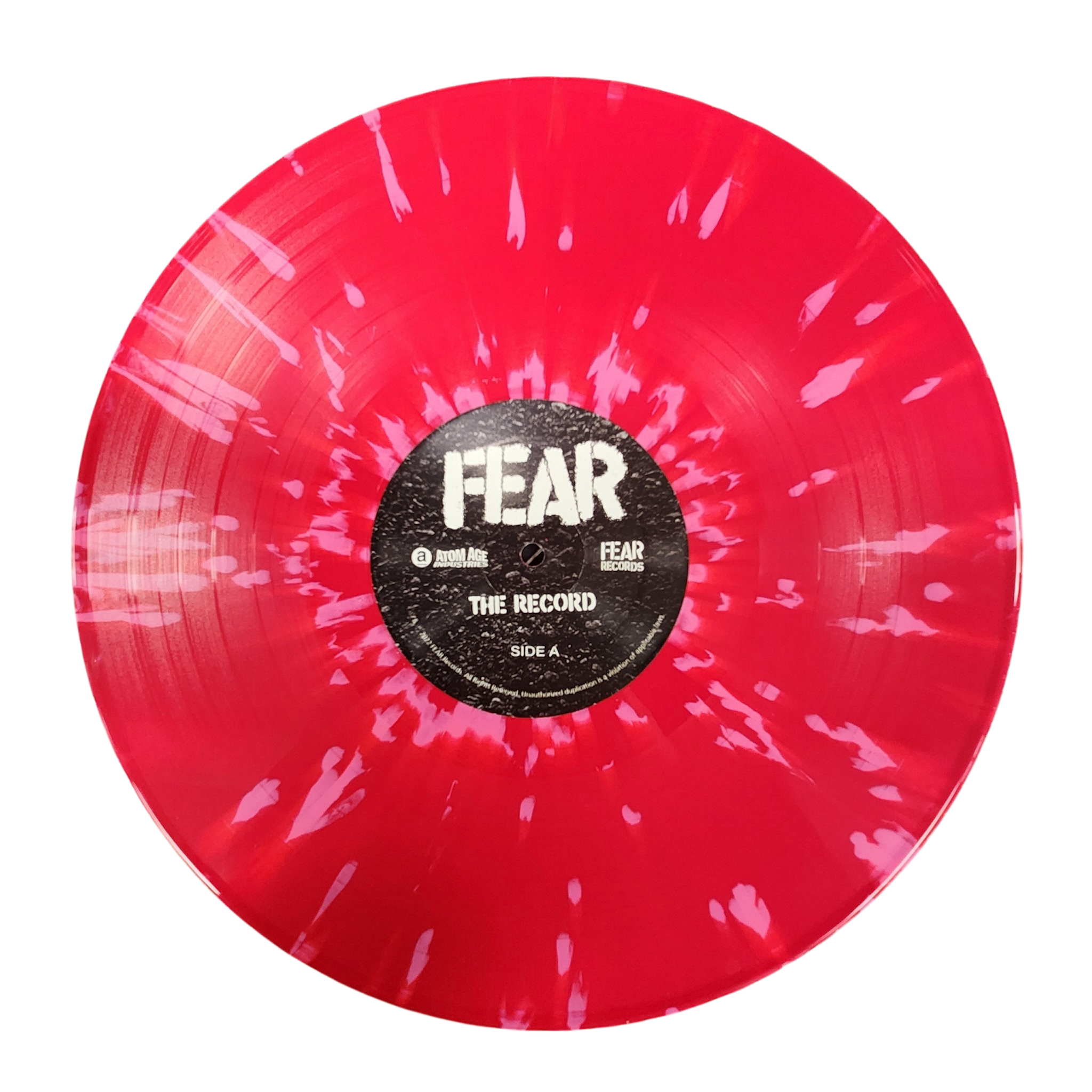 FEAR:  "FEAR THE RECORD" LIMITED EDITION SPLATTER RED / PINK VINYL 3XLP SET - IN STOCK AND NOW SHIPS IMMEDIATELY!
