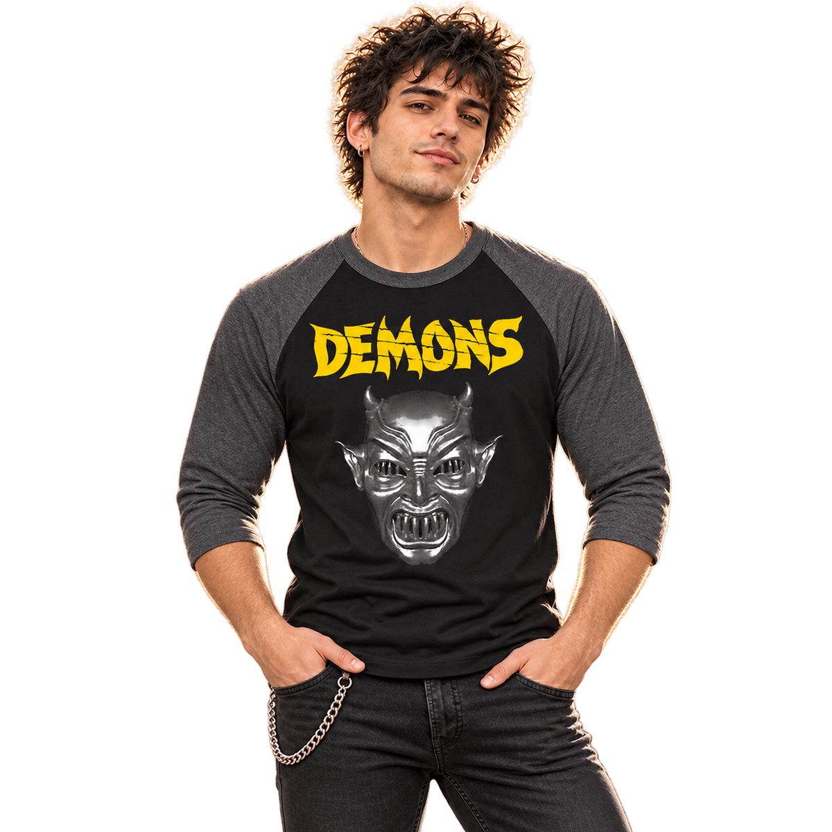 LAMBERTO BAVA'S "DEMONS" MASK 3/4 SLEEVE RAGLAN