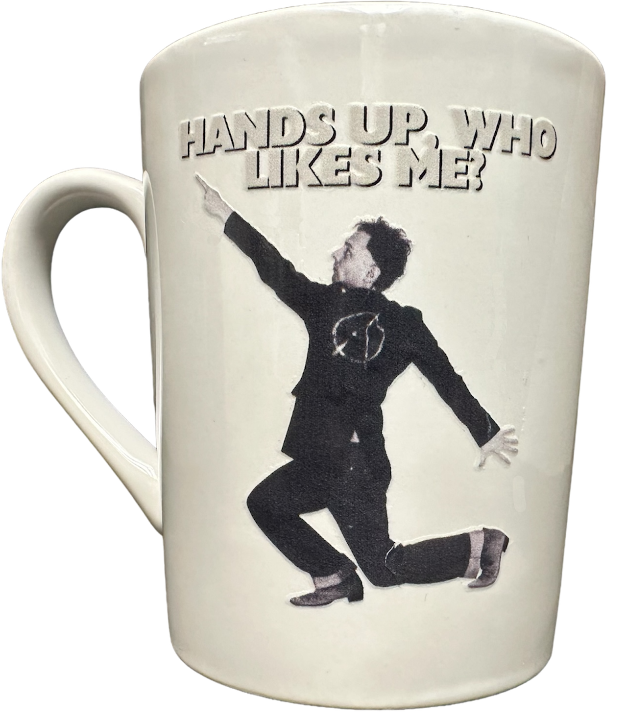 YOUNG ONES : "RIK HANDS UP WHO LIKES ME?" COFFEE MUG